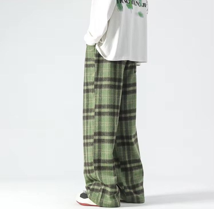 Vintage Streetwear Vintage Plaid Lazy Wide Leg Jogger Pants Size US 33 - 3 Thumbnail