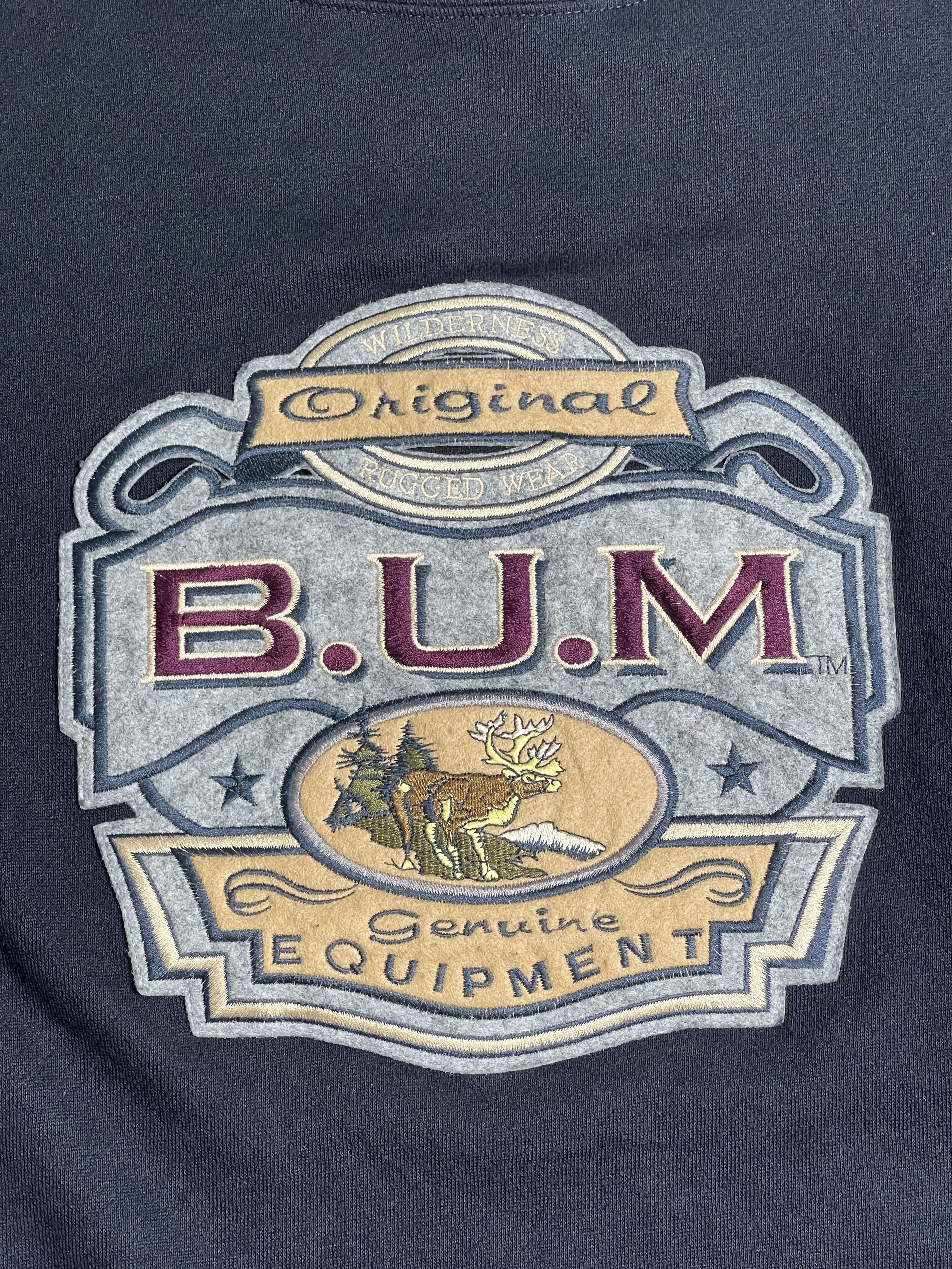 B.U.M Equipment Vintage B.U.M. Equipment Embroidery Sweatshirt (L) JKA043 Size US L / EU 52-54 / 3 - 2 Thumbnail