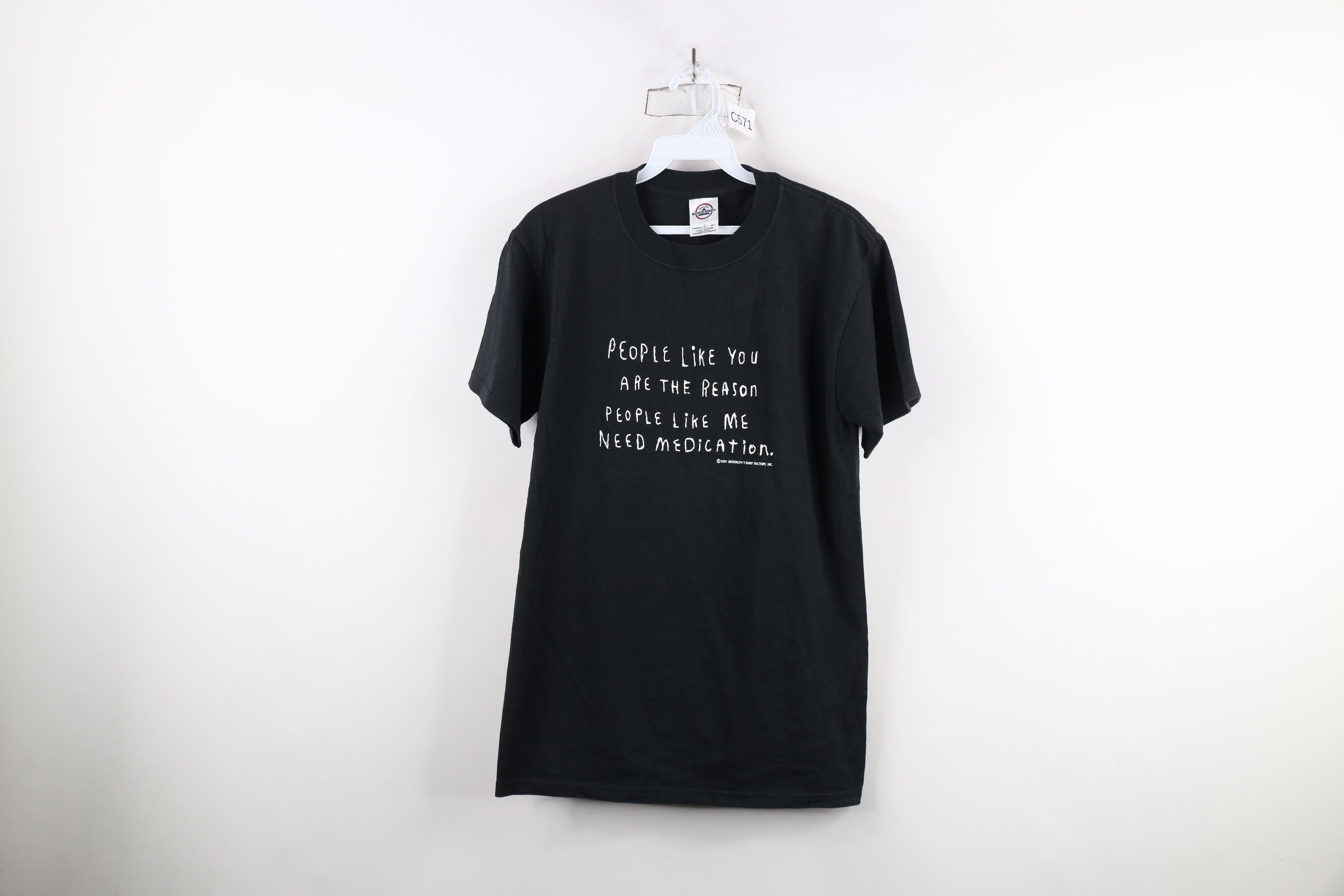 Vintage Vintage Y2K 2001 the Reason People Need Medication T-Shirt Size US S / EU 44-46 / 1 - 1 Thumbnail