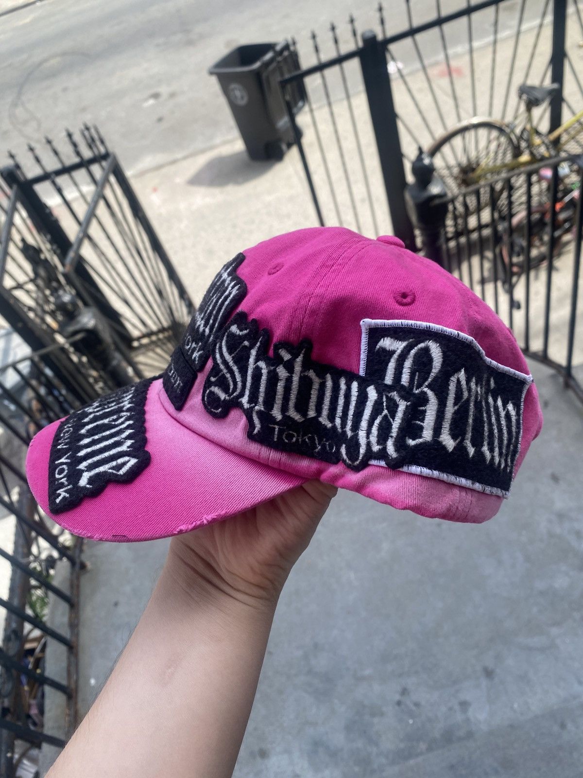 Supreme Supreme City Patches 6 Panel Hat Pink Size ONE SIZE - 3 Thumbnail