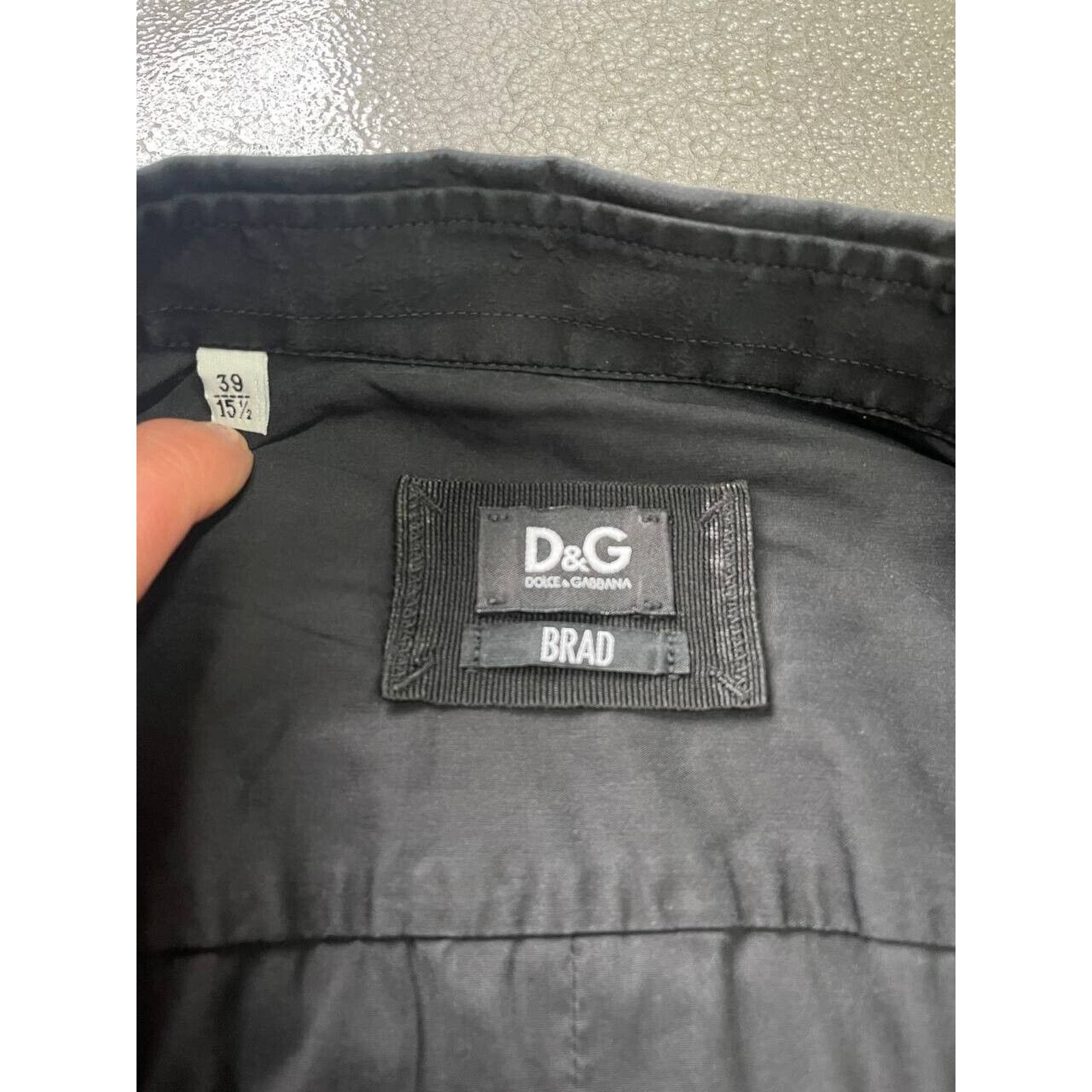 Dolce & Gabbana × Vintage Vintage D&G Black Dress Shirt Button-Up Long Sleeve S Size US S / EU 44-46 / 1 - 5 Thumbnail