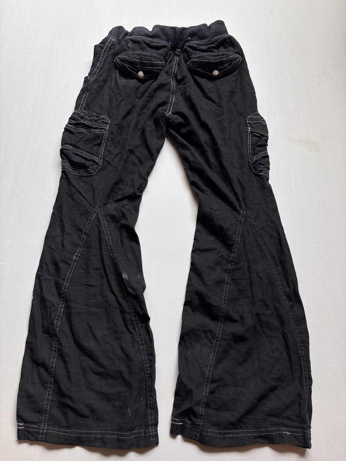 GOA GOA drawstring cargo pants - dyed black Size US 31 - 5 Thumbnail