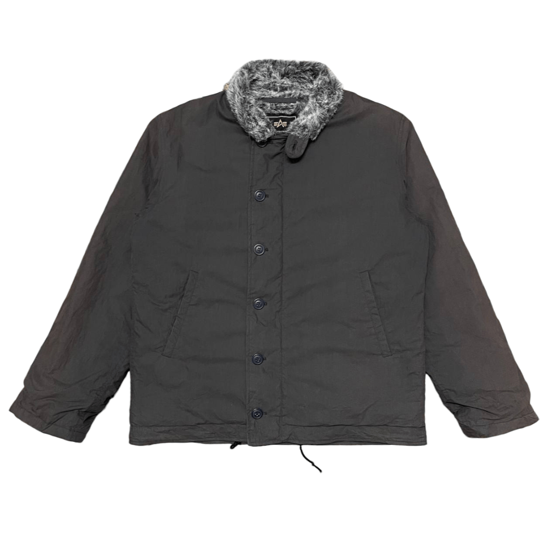 image of Sample VTG Alpha Industries N1 Deck Jacket Military Usn in Black, Men's (Size Medium)