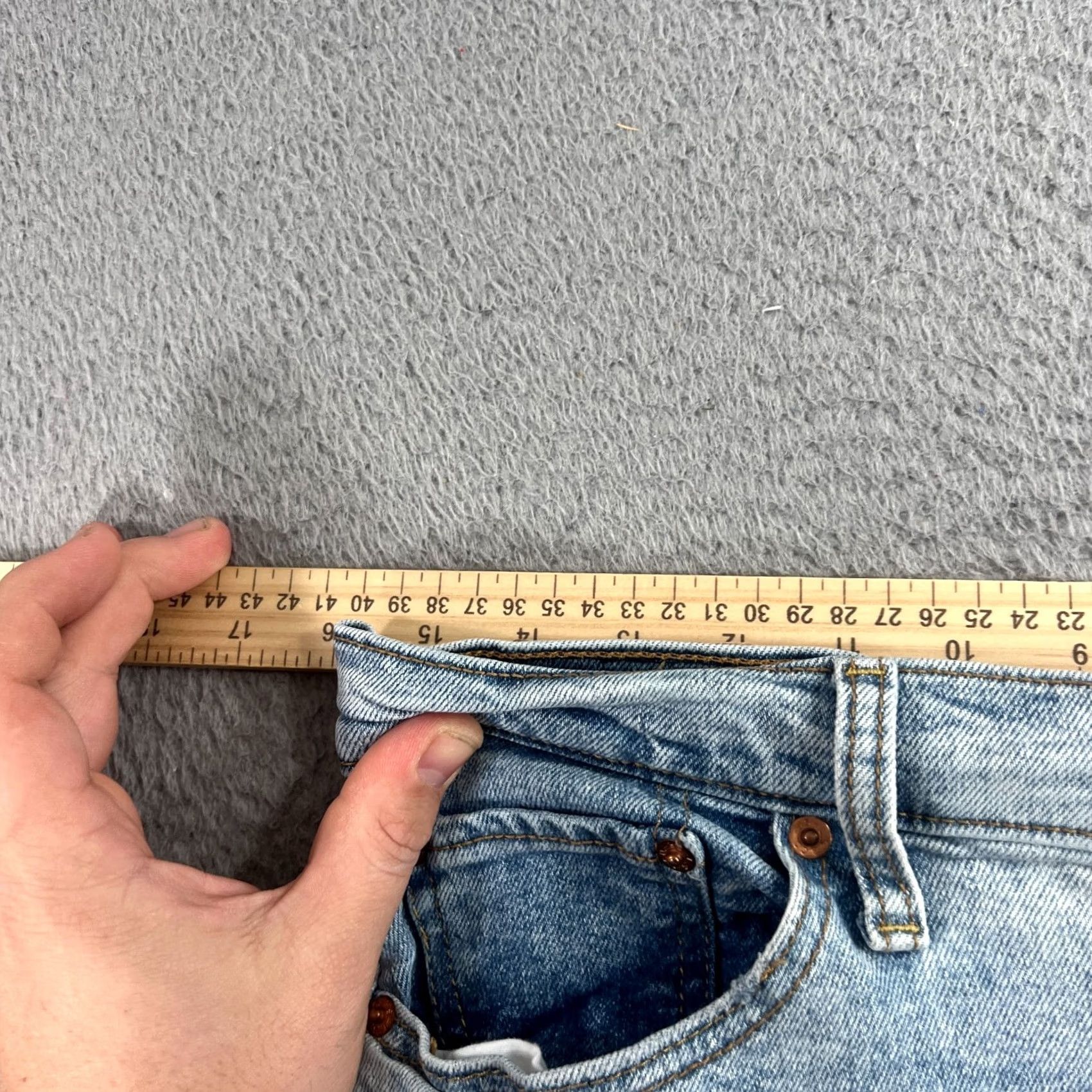 Levi's Levi's Wedgie Straight Jeans Women's 31 High Rise Blue Denim Button Fly Jeans 5-Pocket Design Regular Fit Cotton Denim Jeans Womens Size 24" / US 00 / IT 34 - 5 Thumbnail