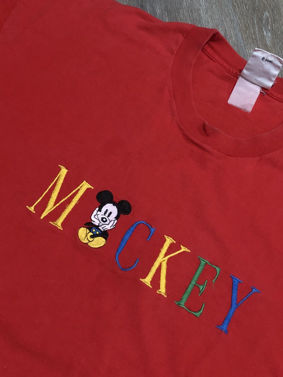 Disney × Mickey & Co. × Vintage Vtg 90s Mickey Spellout Sleep Tee Size ONE SIZE - 2 Thumbnail