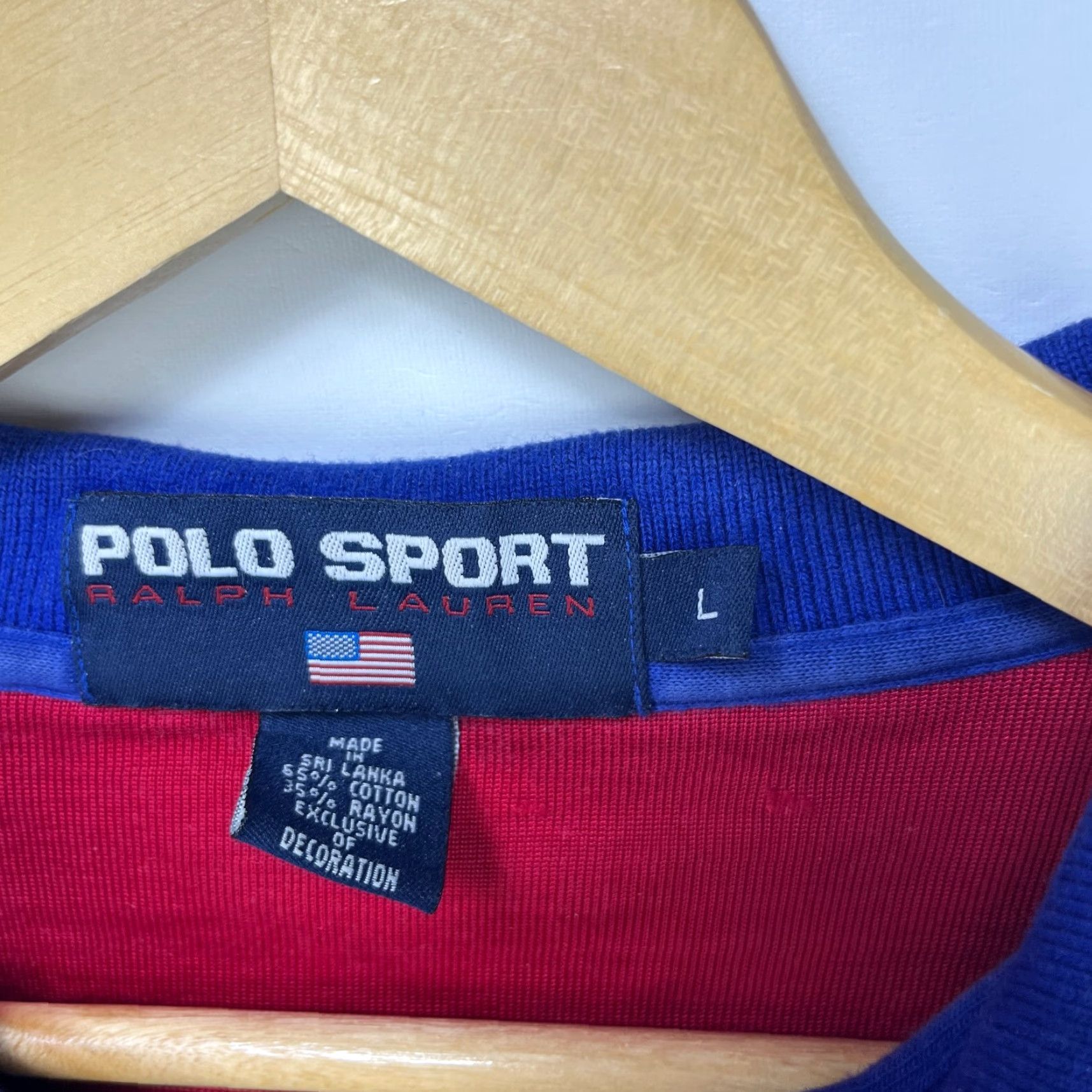 Vintage VINTAGE Polo Sport Ralph Lauren Pepsi Rugby Long Sleeve Shirt L Blue 90s Mens Size US L / EU 52-54 / 3 - 5 Thumbnail