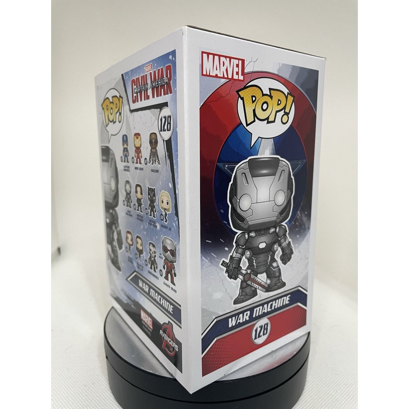 Marvel Comics Funko Pop! War Machine #128 - Near Mint - W Pop Protector Size ONE SIZE - 6 Thumbnail