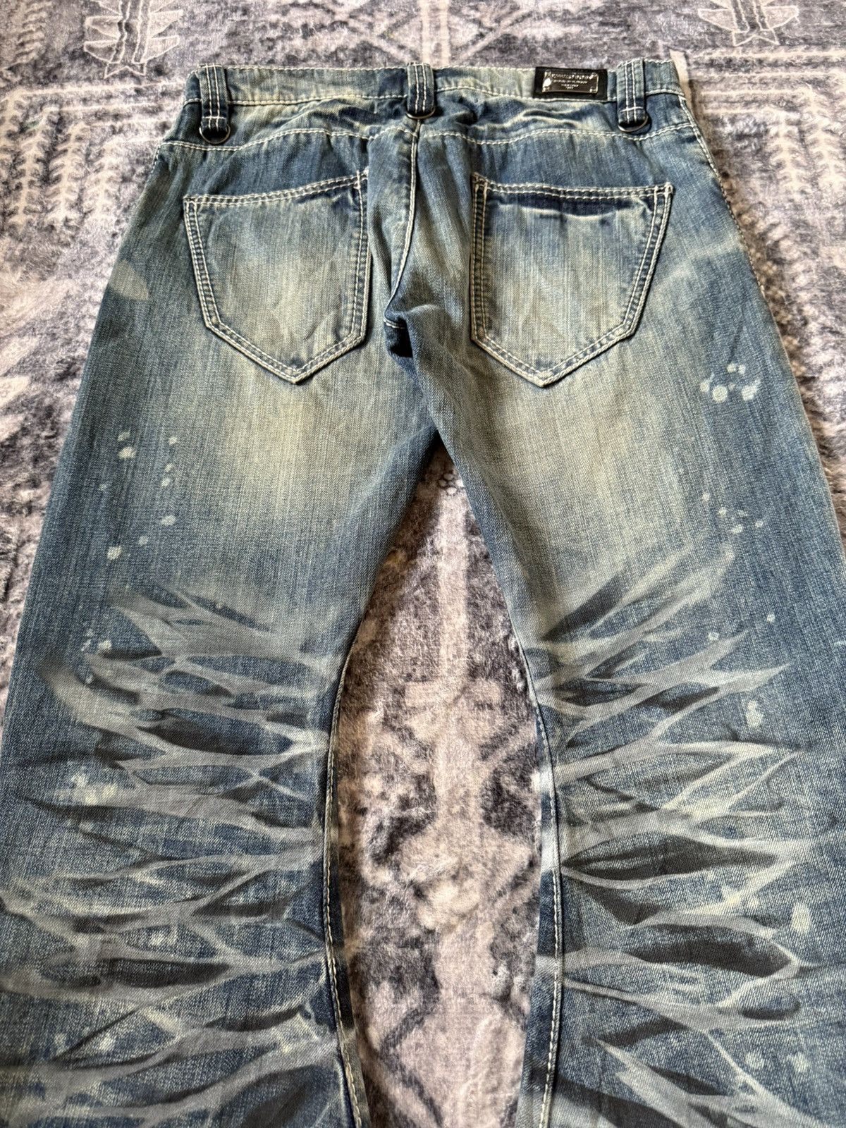 GOSTAR DE FUGA Buffalo bobs japan heavy claw mark studded flared jeans Size US 32 / EU 48 - 13 Thumbnail