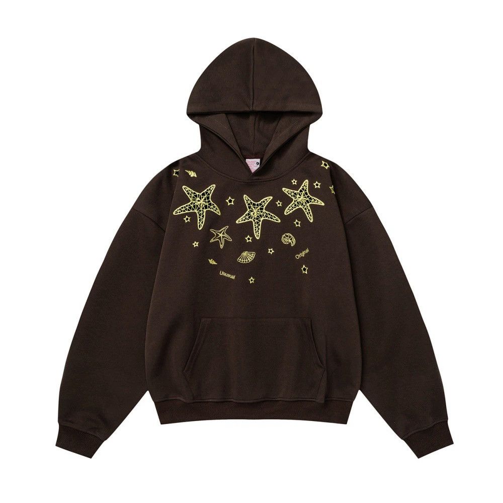 Vintage Distressed retro loose men's hollow embroidered star hoodie Size US M / EU 48-50 / 2 - 1 Thumbnail