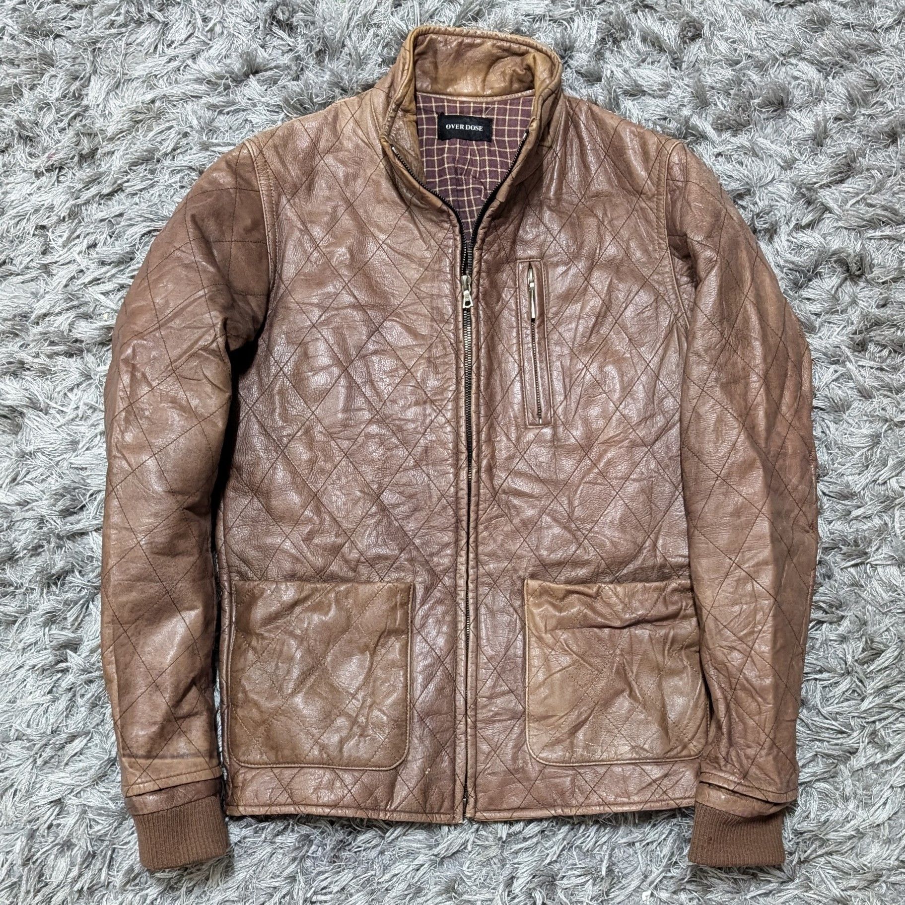 Japanese Brand Vintage Over Dose by The Creative Clan Leather Jacket Size US M / EU 48-50 / 2 - 2 Thumbnail