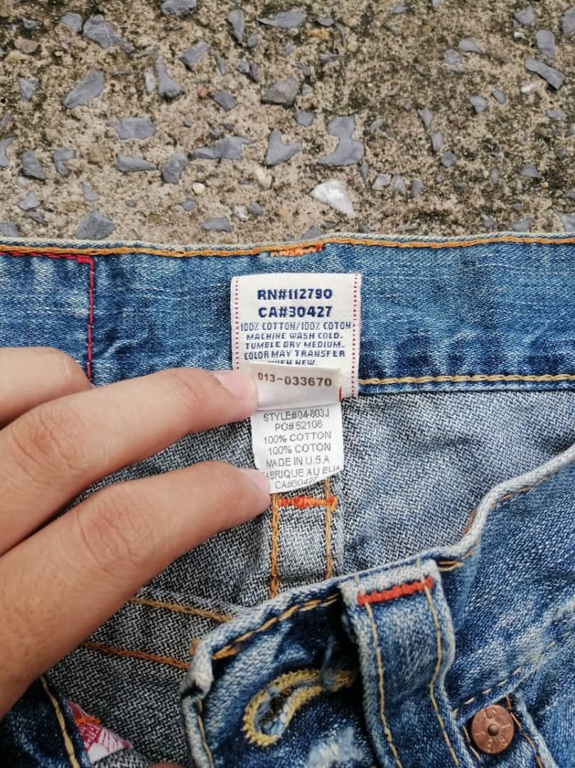 True Religion True Religion Joey Distressed Denim Jeans Size 27" / US 4 / IT 40 - 5 Thumbnail