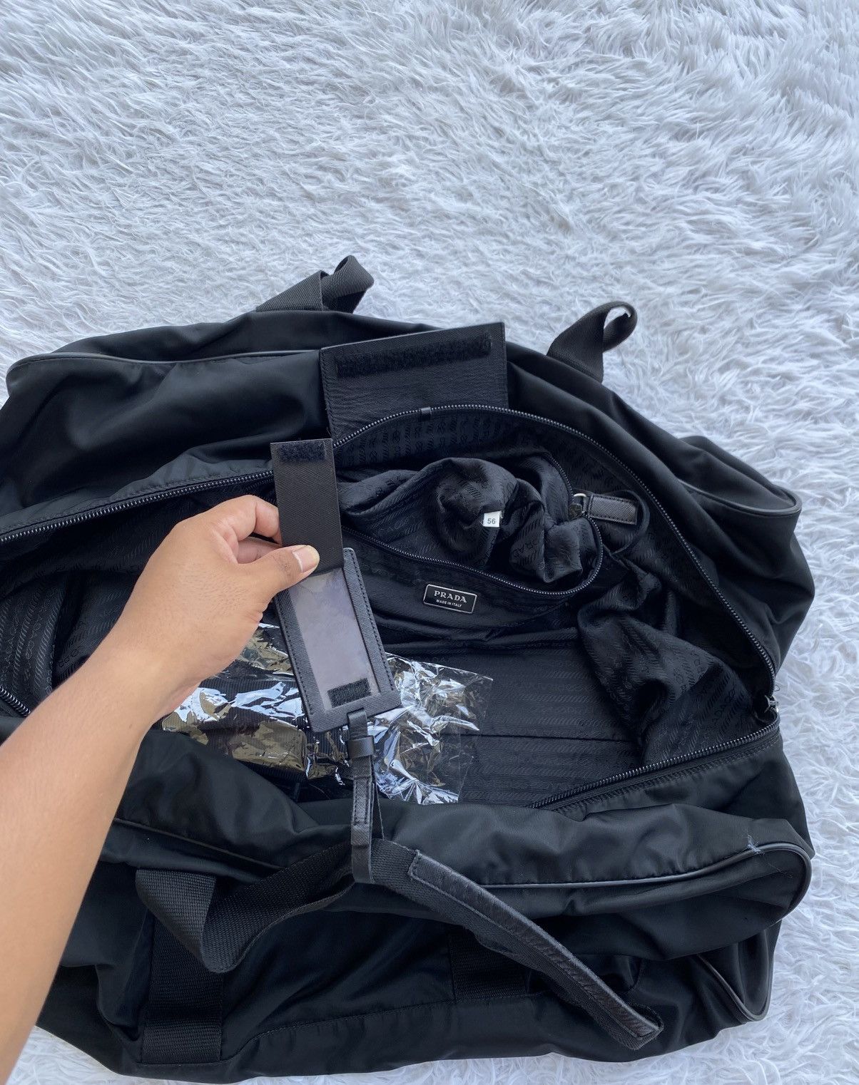 Prada PRADA Duffle Travel Carry Handbag Shoulder Bag Black Nylon Size ONE SIZE - 19 Thumbnail