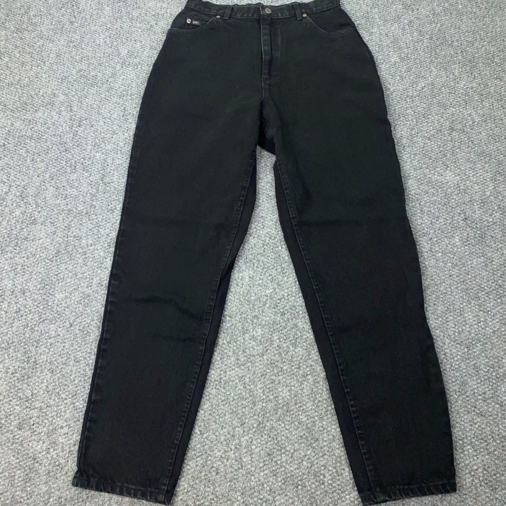 Lee VINTAGE Lee Jeans Womens Size 16L Black High Rise Tapered 30x31 Made in USA Size 38" / US 16 / IT 52 - 2 Thumbnail