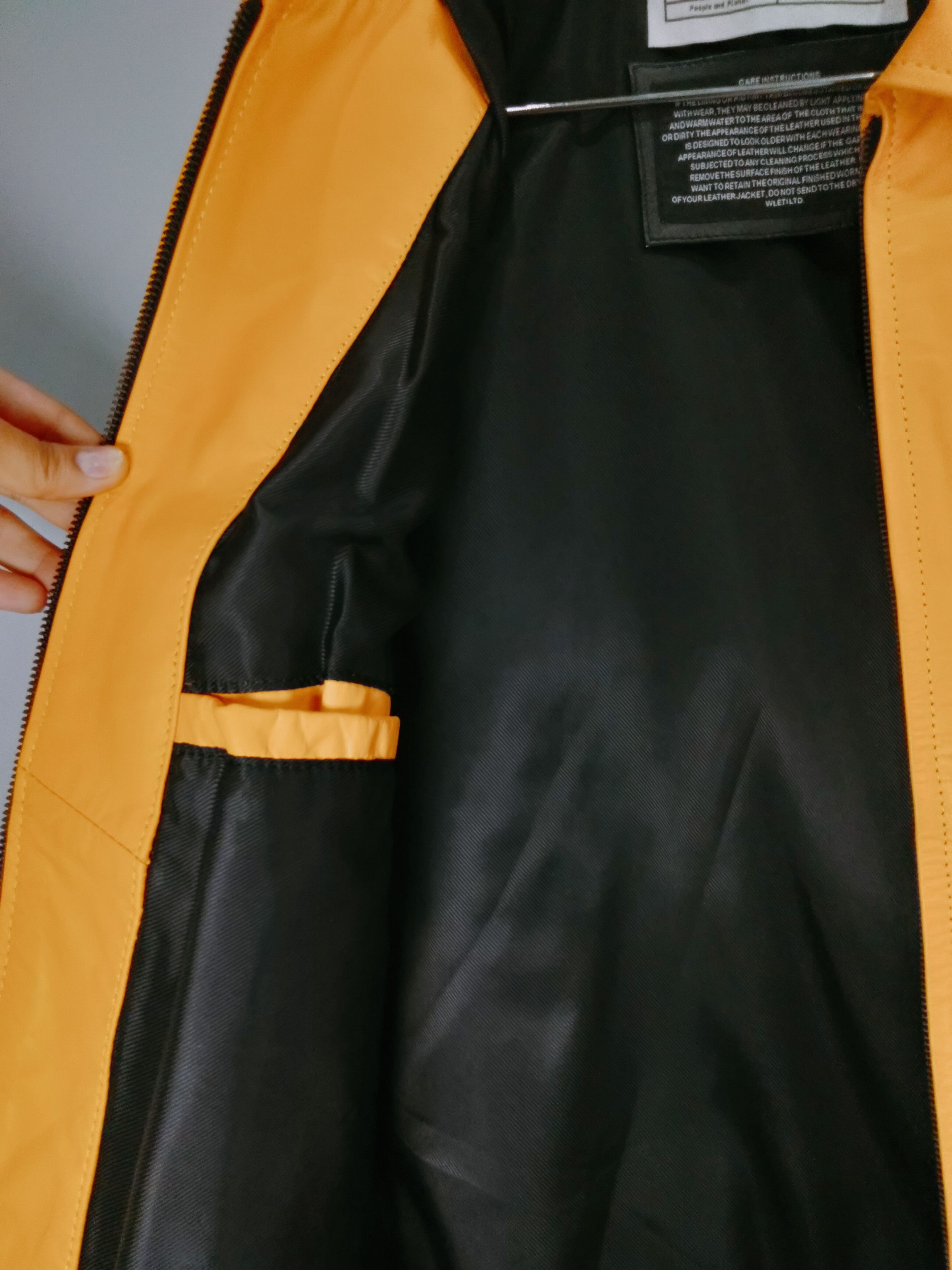 Vintage 🧥 WLETI Premium Yellow Sheep Leather Jacket Size US M / EU 48-50 / 2 - 5 Thumbnail