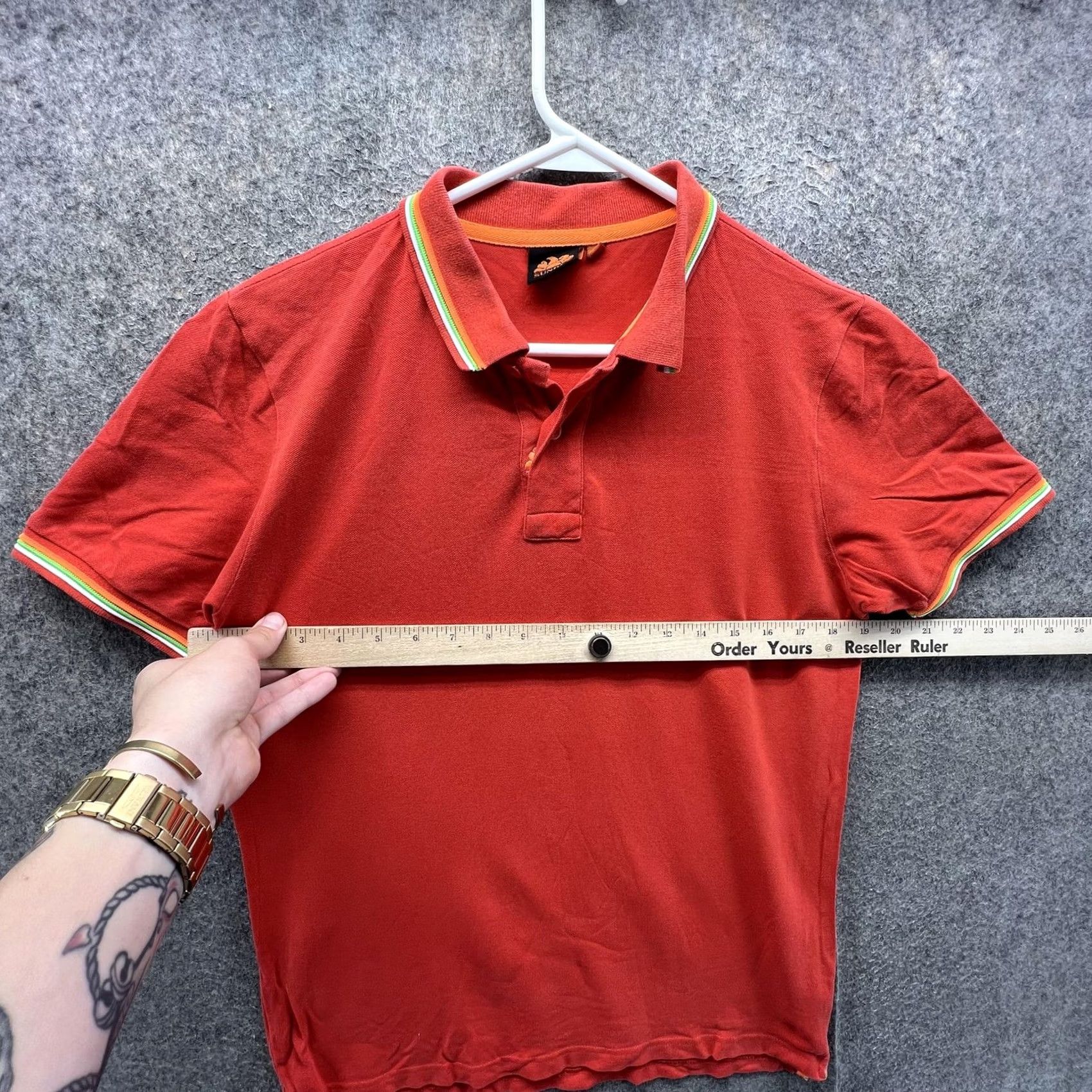 Sundek Sundek Polo Shirt Mens Small Orange Solid Tipped Collar Short Sleeve Casual Shirt Mens Small Orange Solid with Tipped Collar Size US S / EU 44-46 / 1 - 5 Thumbnail