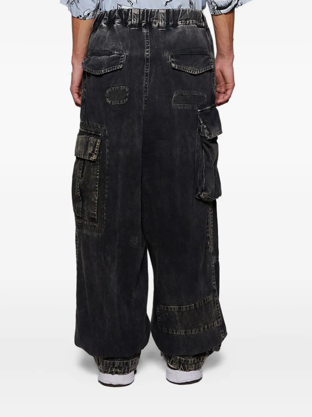 Maison MIHARA YASUHIRO o1mle0326 Repair Cargo Trousers in Black Size US 32 / EU 48 - 5 Thumbnail