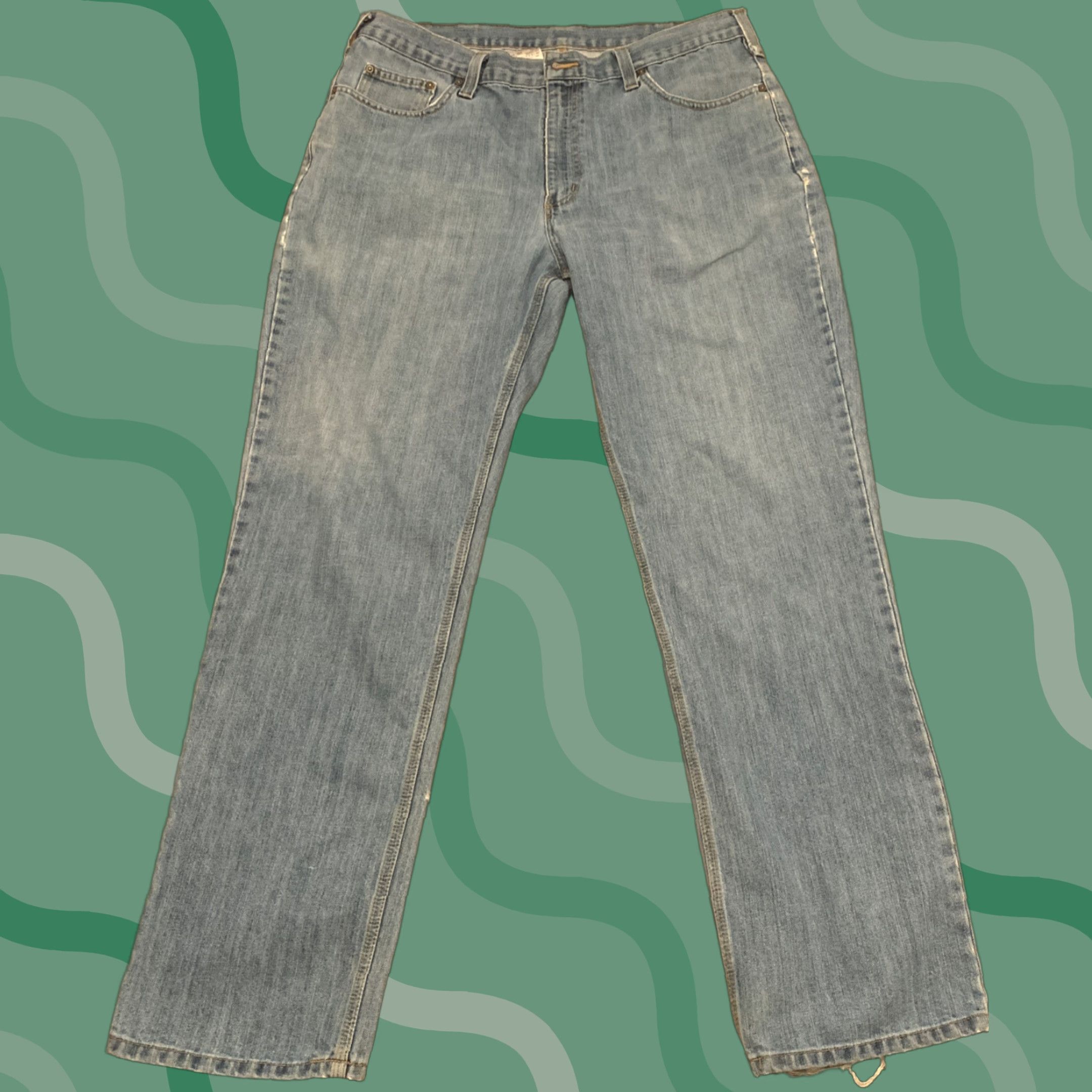 Carhartt Carhartt Jeans Mens 38x34 Denim Relaxed Fit 101483-980 Medium Wash Blue Size US 38 / EU 54 - 1 Thumbnail