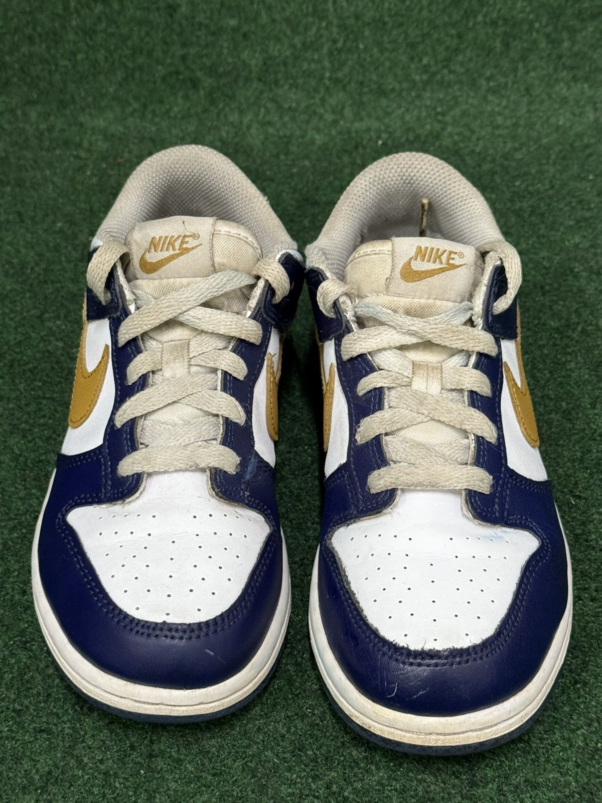 Nike Nike Dunk Low Midnight Navy Wheat FB9108-111 Size US 4.5 / IT 34.5 - 2 Thumbnail