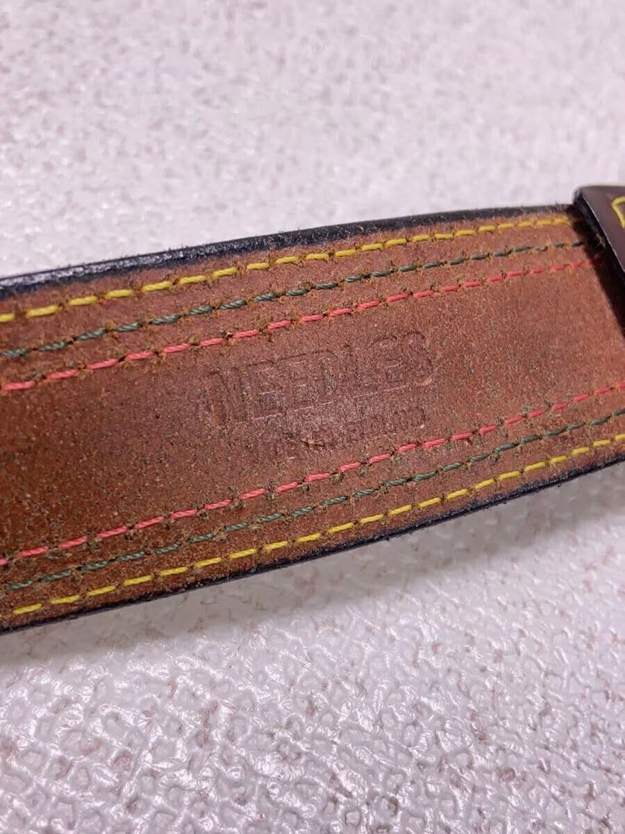 Needles Contrast Stitch Quick Release Buckle Leather Belt Size ONE SIZE - 8 Thumbnail