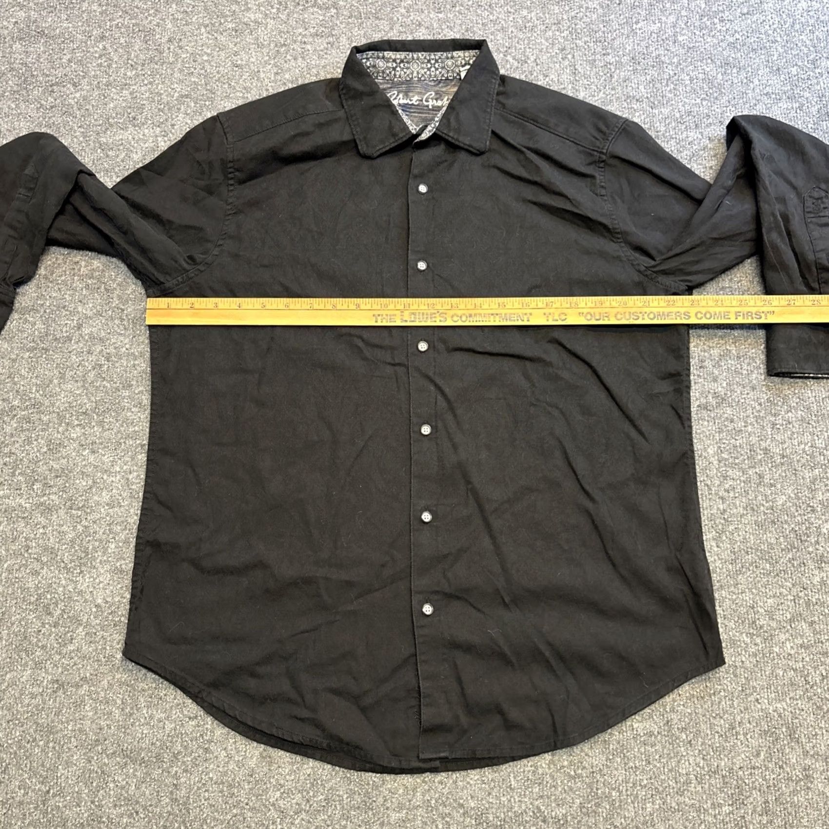 Robert Graham Robert Graham Shirt Men Large Black Long Sleeve Button Front Flip Cuff Cotton Size US L / EU 52-54 / 3 - 4 Thumbnail