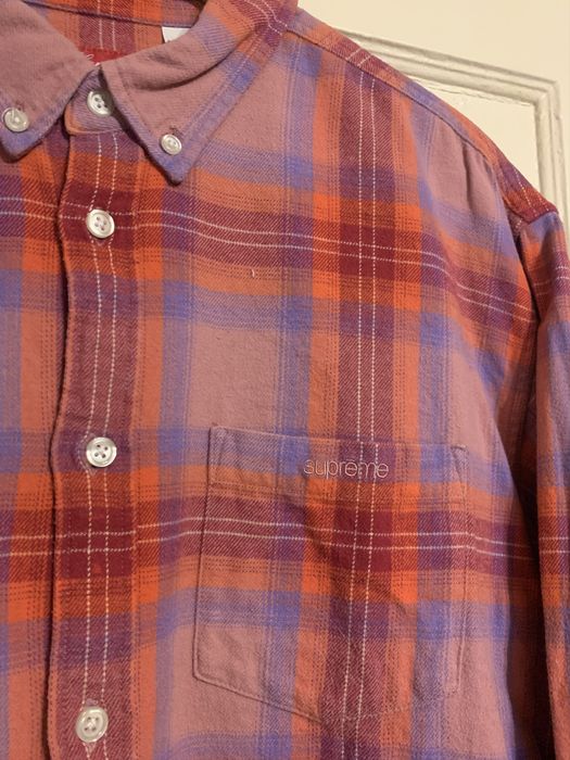 Supreme Brushed Plaid Flannel Shirt | Grailed