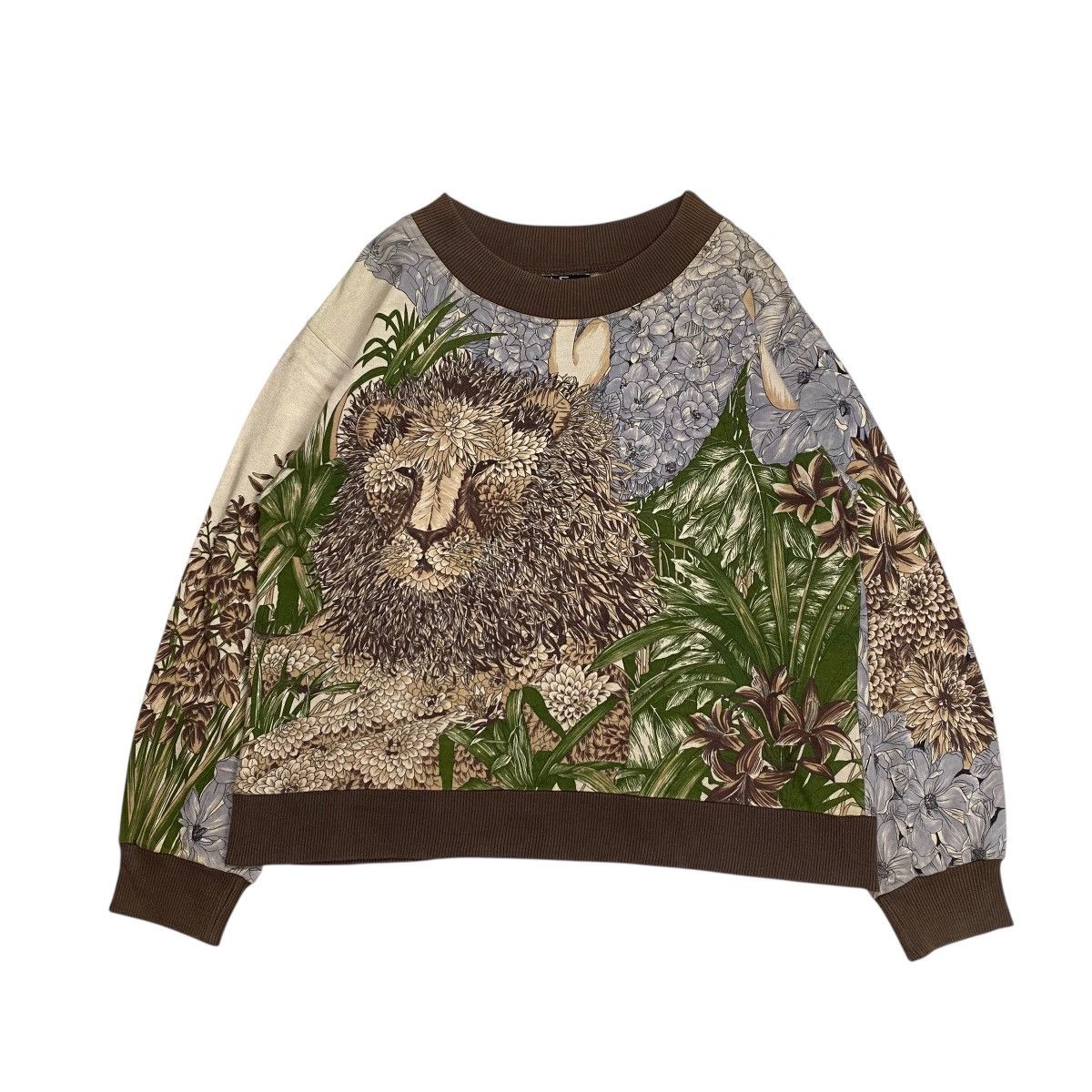 Salvatore Ferragamo Allover Lion Sweatshirt