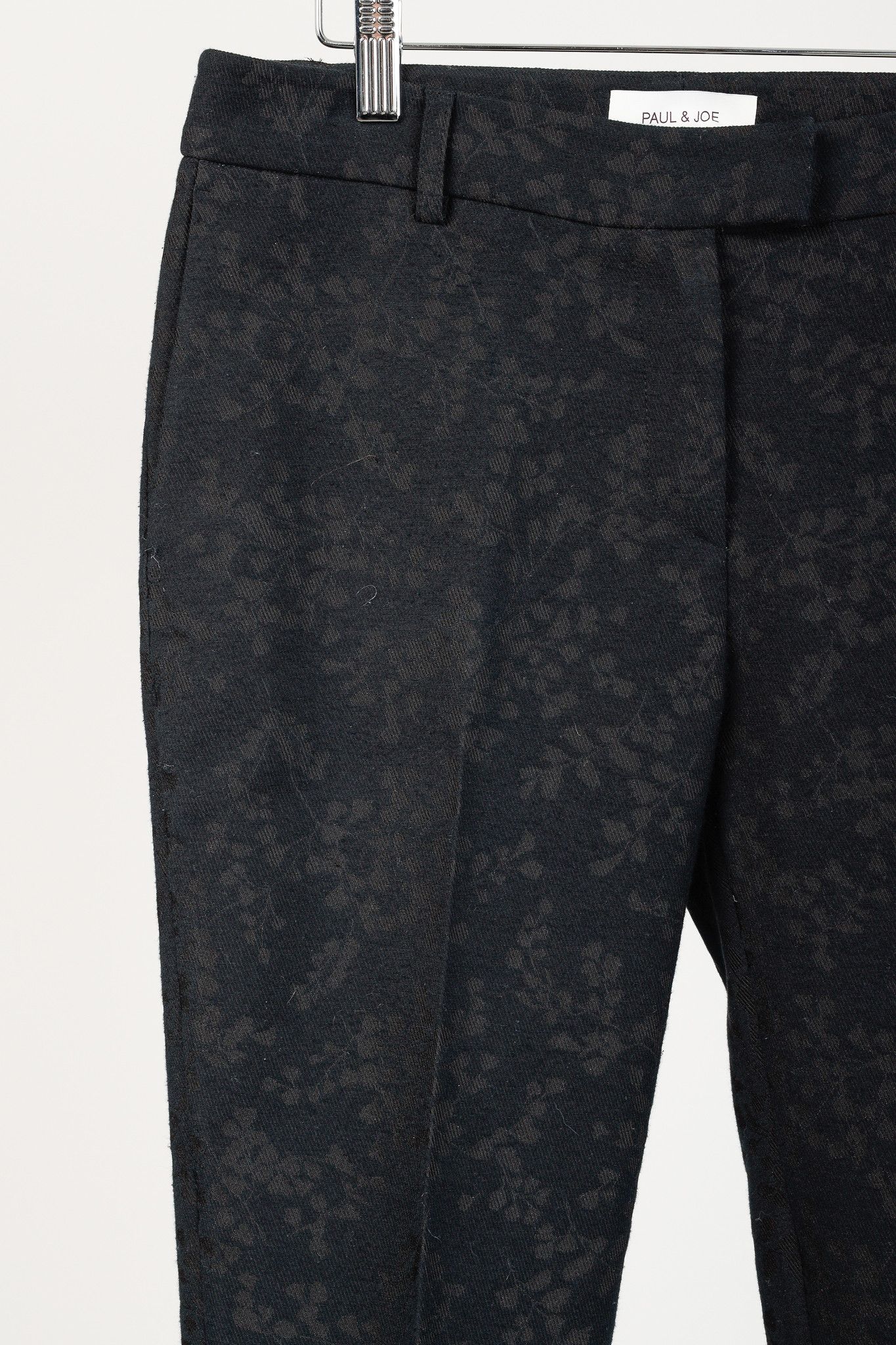 Paul & Joe Paul & Joe Black & Brown Floral-Jacquard Twill Trousers Size 32" / US 10 / IT 46 - 5 Thumbnail
