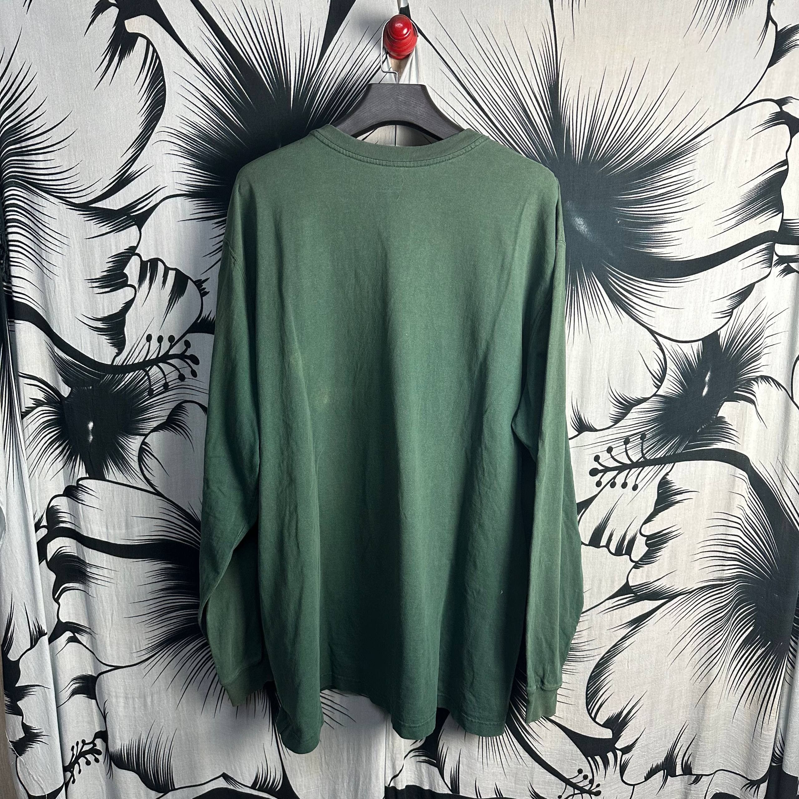 Vintage Vintage Sun Faded Carhartt Green Heavyweight Henley Shirt Size US XXL / EU 58 / 5 - 3 Thumbnail