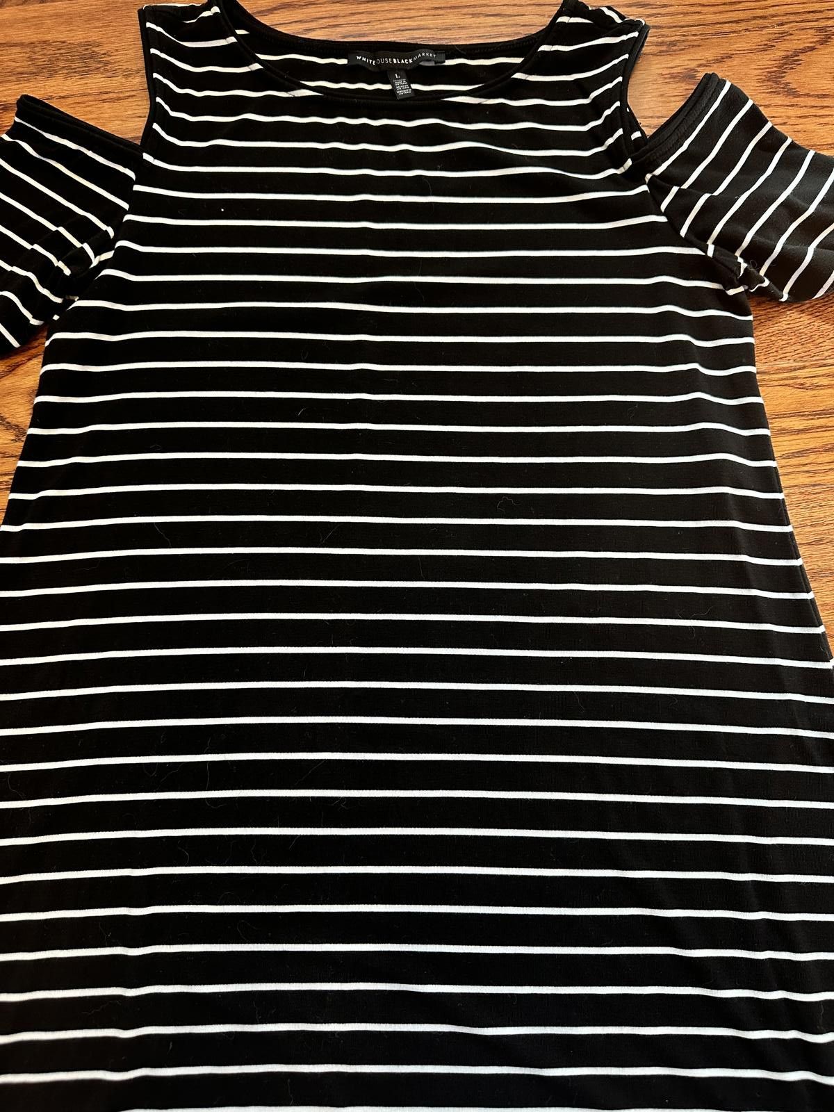 Designer Stylish Cold Shoulder Dress by White House Black Market Size L / US 10 / IT 46 - 2 Thumbnail