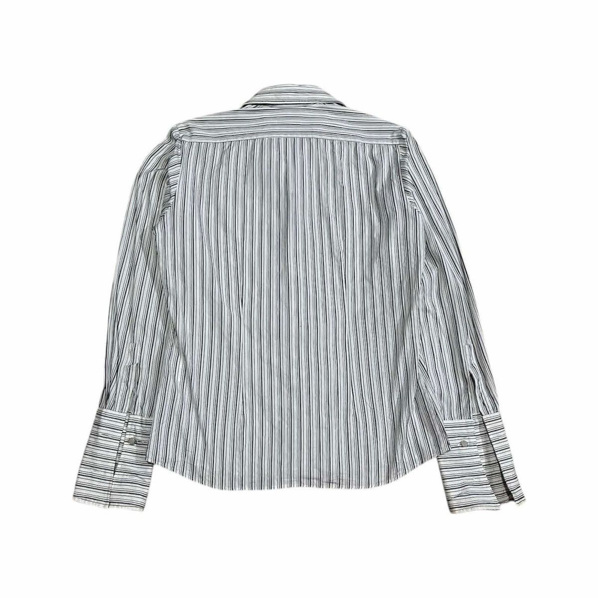 If Six Was Nine × Japanese Brand × Tornado Mart 🔥Y2K Archived Tornado Mart Striped Shirt Hidden Button Size US L / EU 52-54 / 3 - 7 Thumbnail
