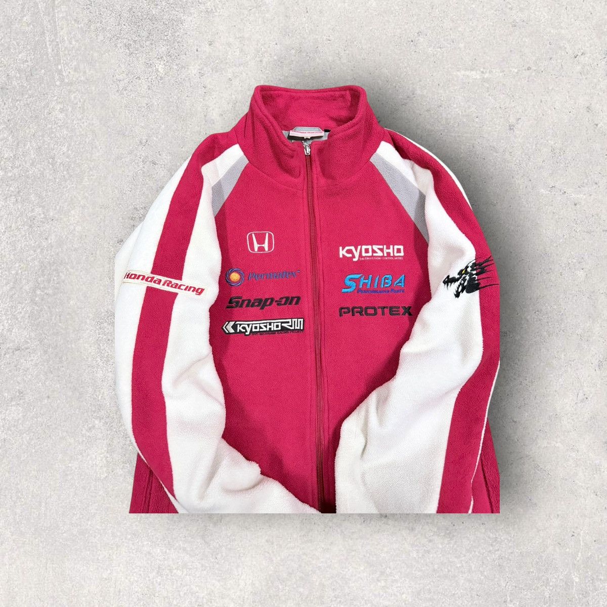 Honda Vtg🔥90’s Honda Racing Fleece Zipper Jacket Size US M / EU 48-50 / 2 - 14 Thumbnail