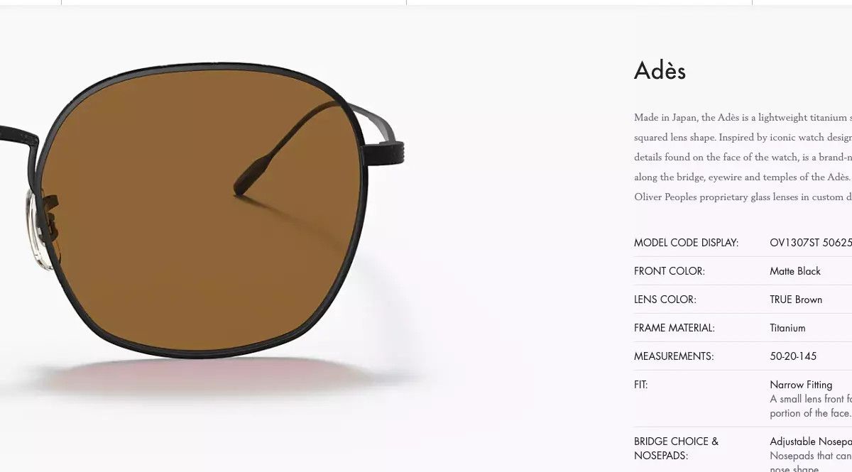 Oliver Peoples OLIVER PEOPLES ADES Titanium SUN 50mm Size ONE SIZE - 13 Thumbnail