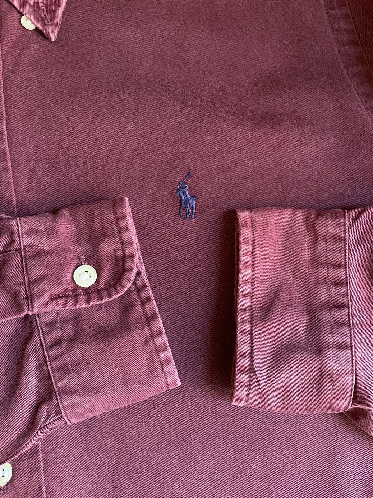 Polo Ralph Lauren Vintage 90s Polo Ralph Lauren Button Up Shirt Gurgundy Size US L / EU 52-54 / 3 - 4 Thumbnail