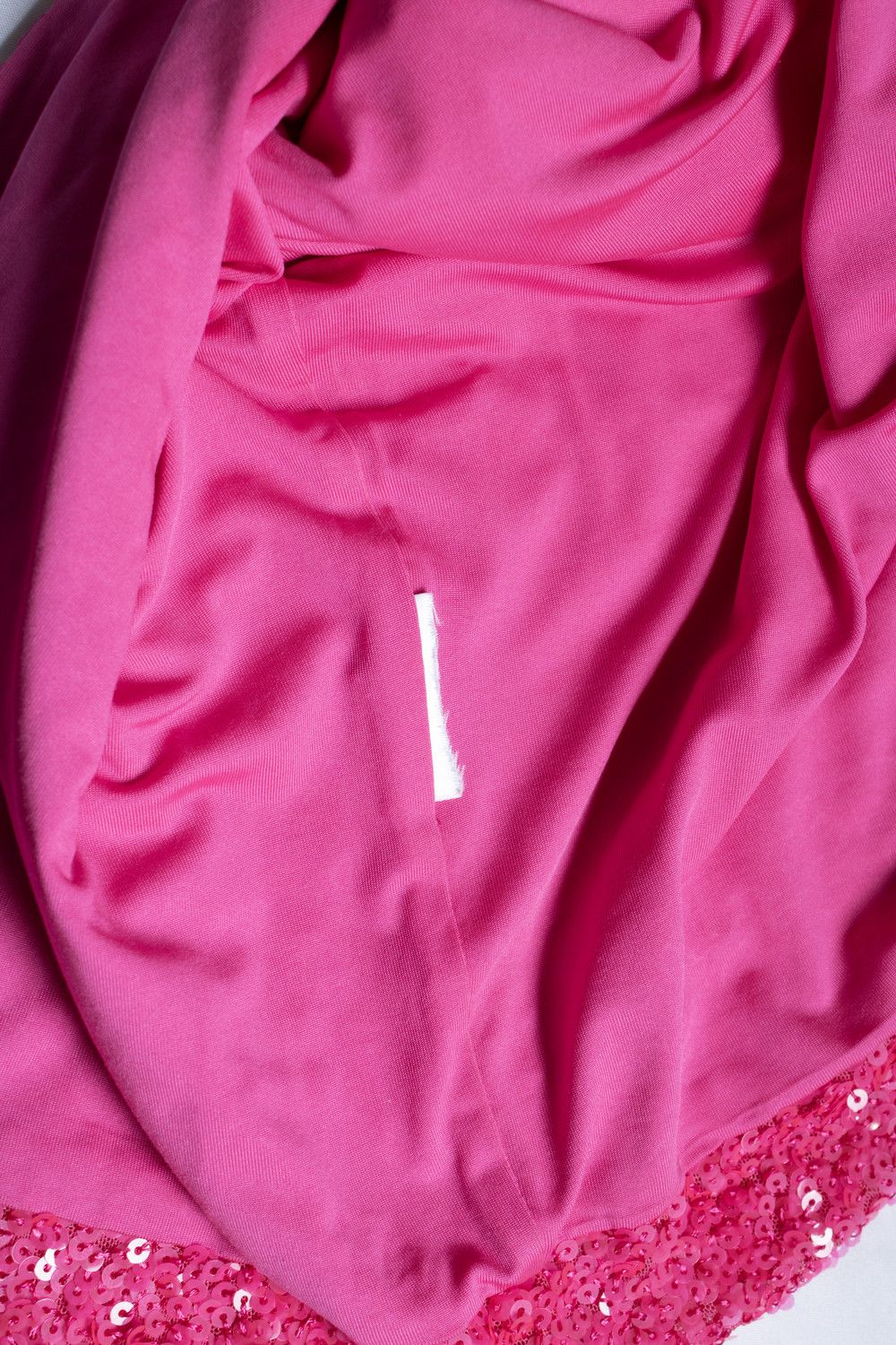 Rotate, pink sequinned skirt with back slit