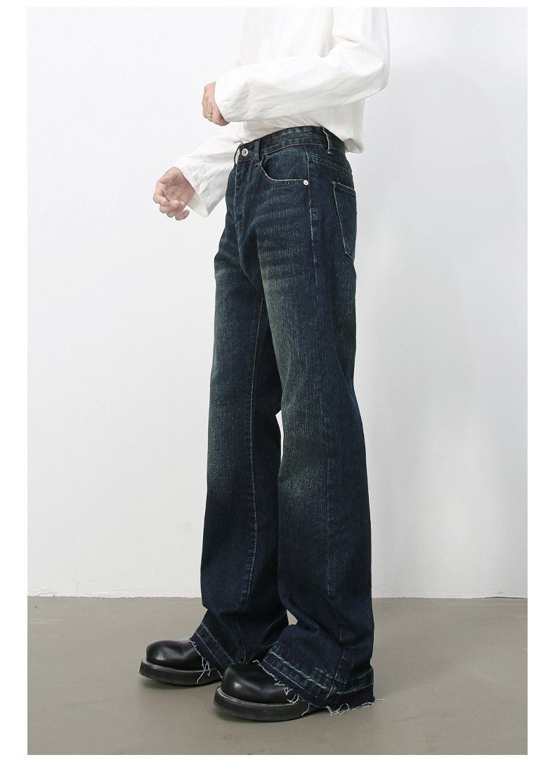 Japanese Brand American retro men's loose trendy washed flared jeans Size US 32 / EU 48 - 3 Thumbnail