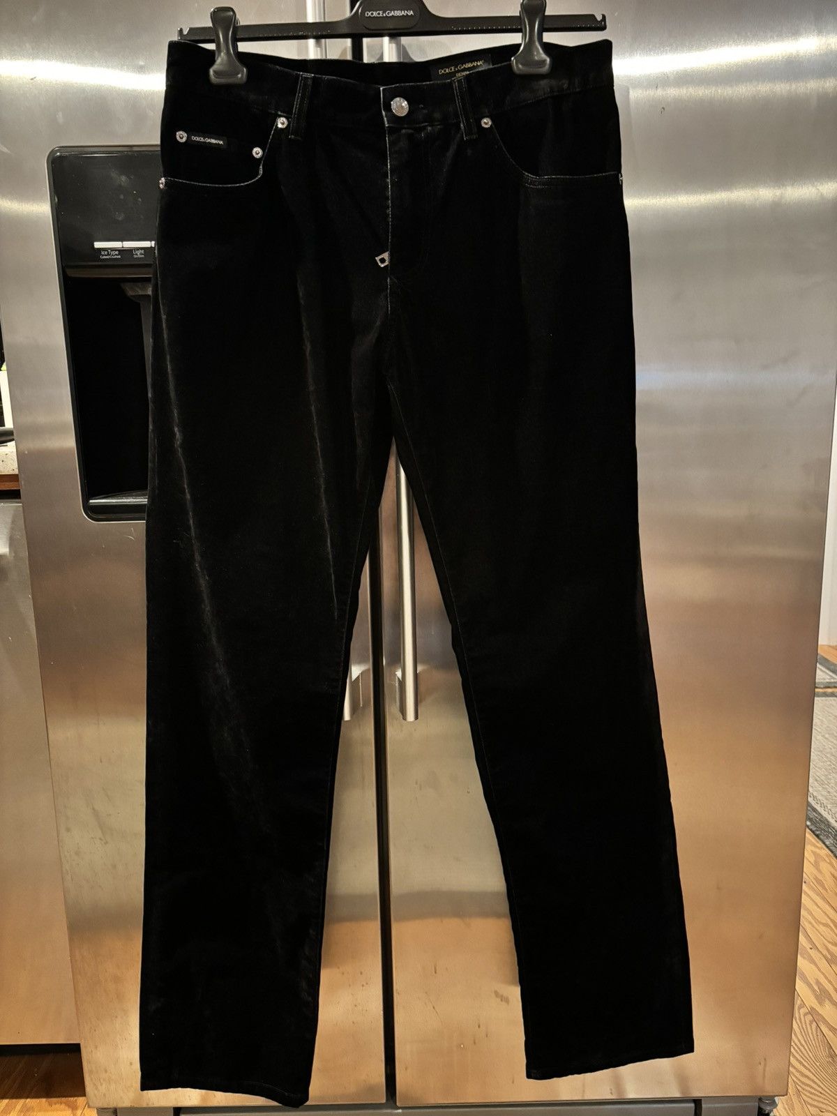 Dolce & Gabbana BRAND NEW Dolce and Gabbana men’s black velour jeans Size US 34 / EU 50 - 1 Thumbnail