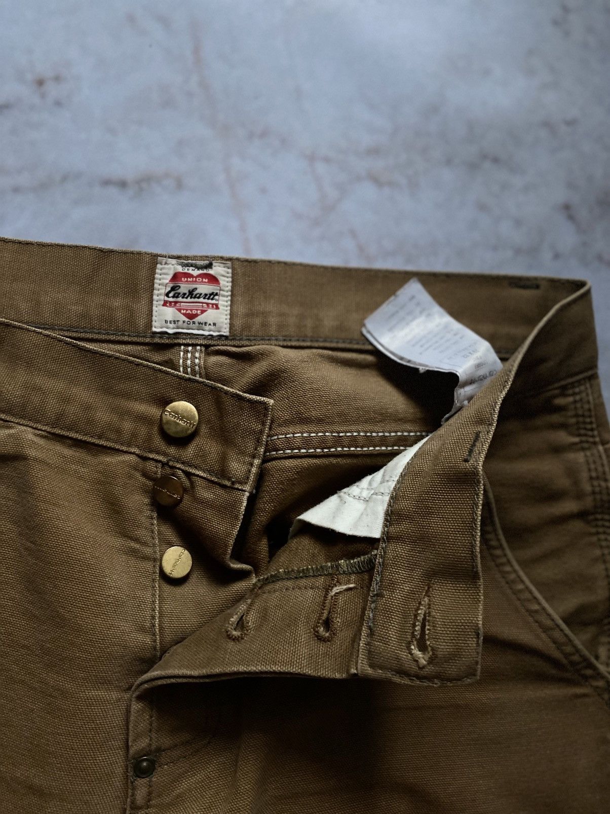 Carhartt × Vintage RARE Vintage 90s Carhartt Brown Denim Carpenter Pants Hype Size US 29 - 9 Thumbnail