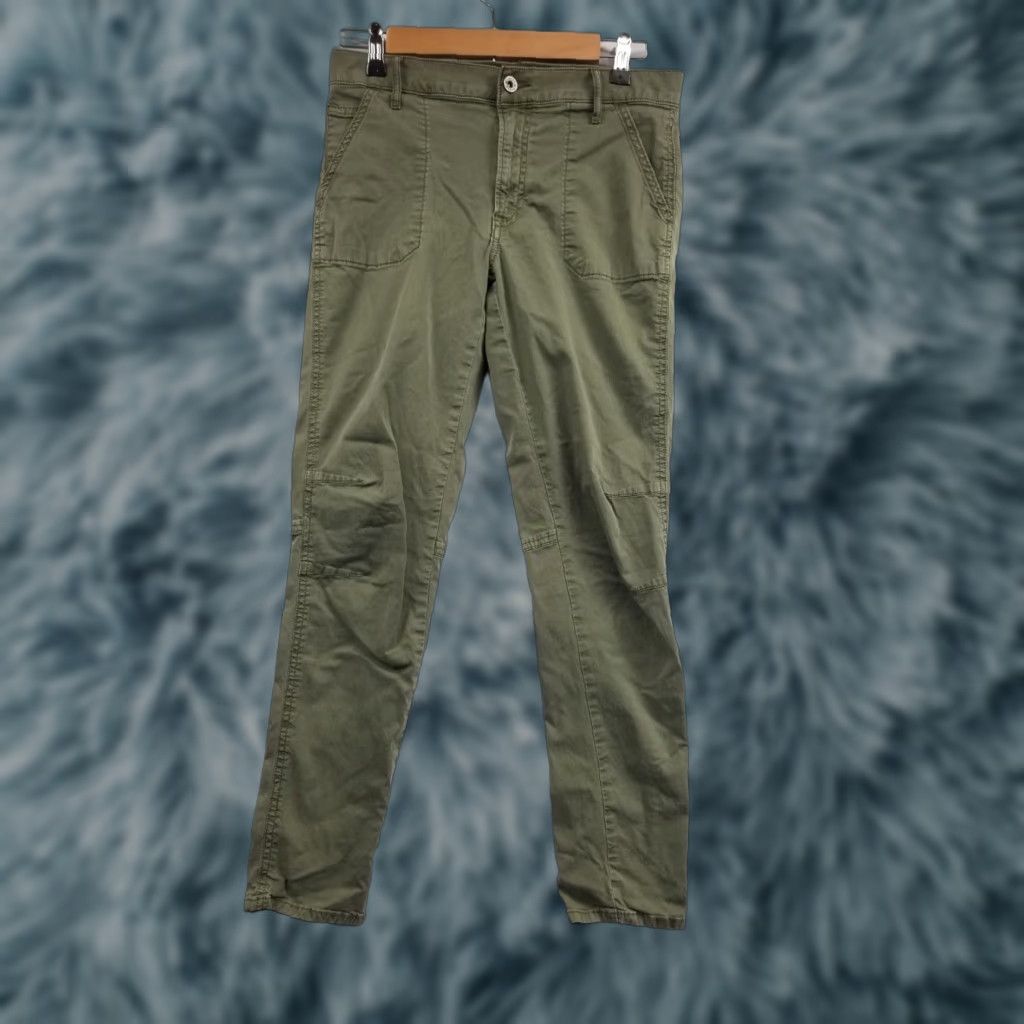 Lucky Brand Lucky Brand Jeans Women 2/26 Army Green Straight Stretch 5-Pocket Denim Inseam 28 in Size 26" / US 2 / IT 38 - 1 Thumbnail