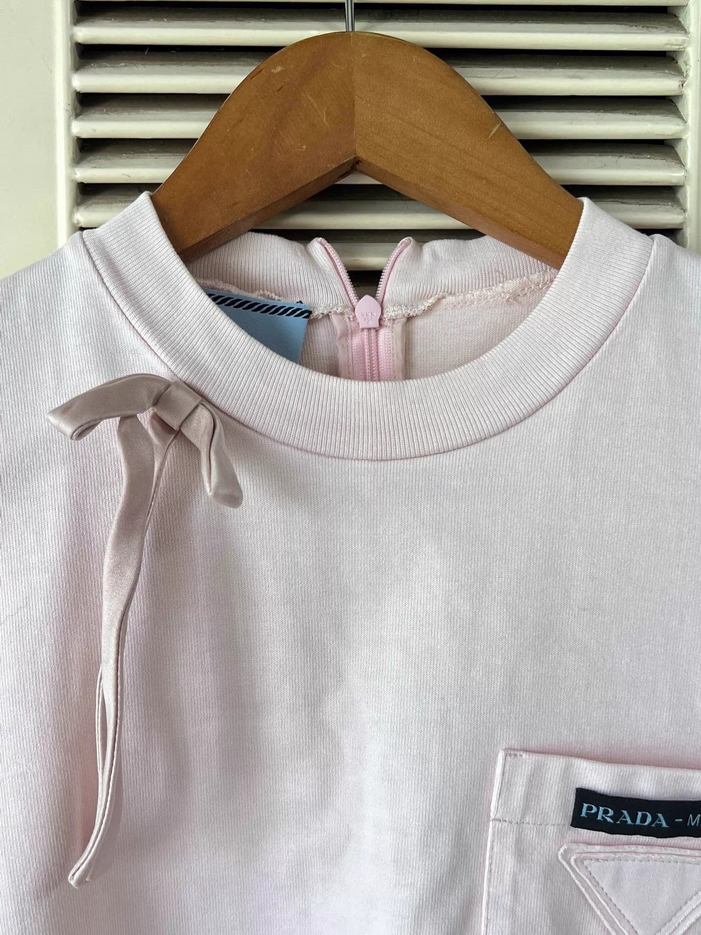 Prada Prada Nude Pink Dress 38 Bow & Triangular Logo Pocket Size XS / US 0-2 / IT 36-38 - 4 Thumbnail