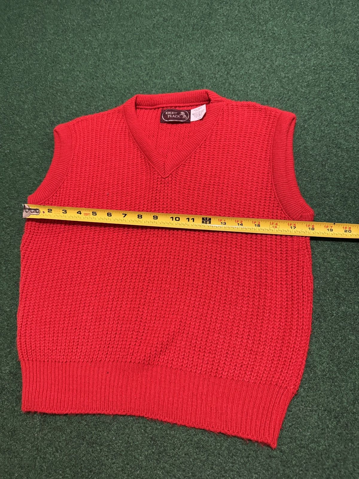 Vintage Vintage Retro Red Knit 70s 18x21 Sleeveless Sweater Vest Size L / US 10 / IT 46 - 5 Thumbnail