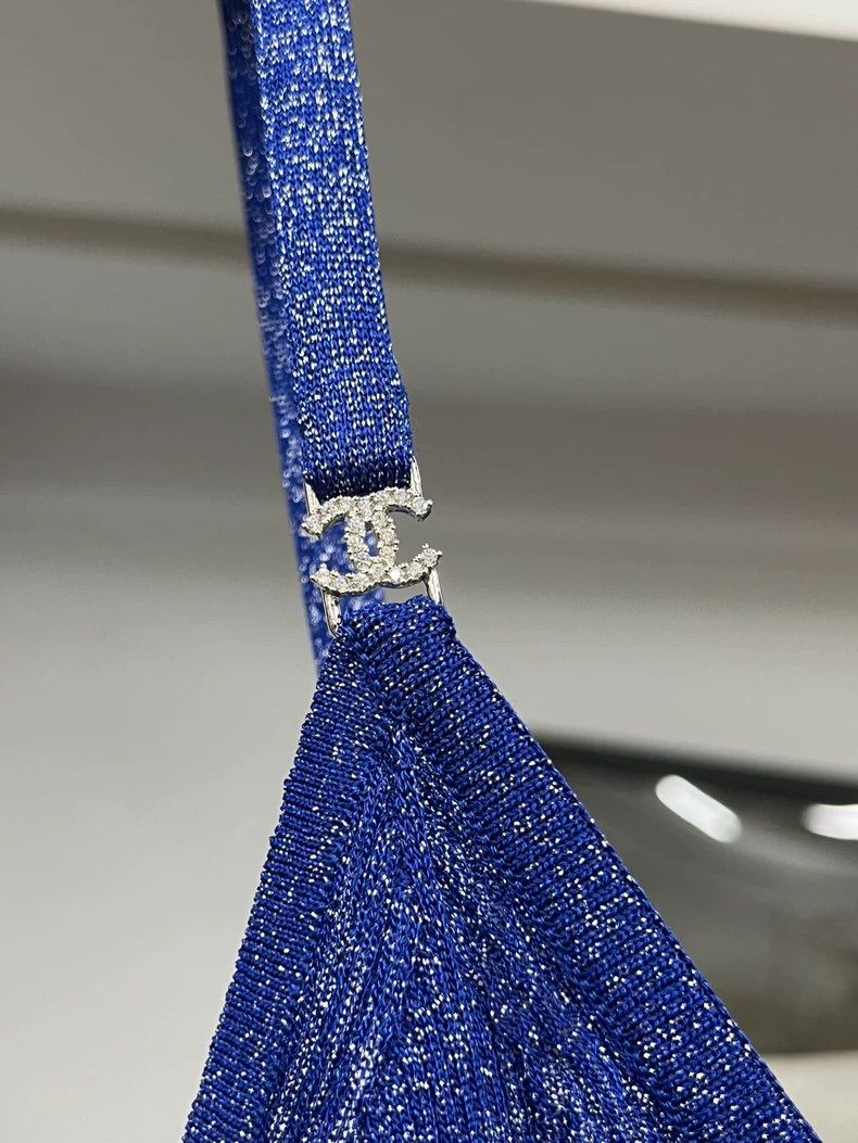 Chanel Chanel 22A blue sequin bottom suspender vest Size XS / US 0-2 / IT 36-38 - 2 Thumbnail
