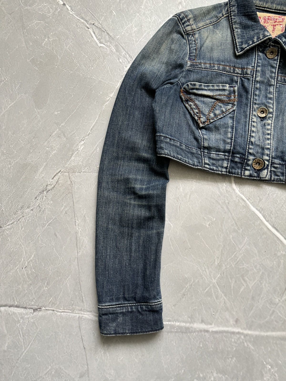 Miss Sixty Vintage Miss Sixtry Cropped Denim Jacket Y2K Avant Garde Size S / US 4 / IT 40 - 5 Thumbnail