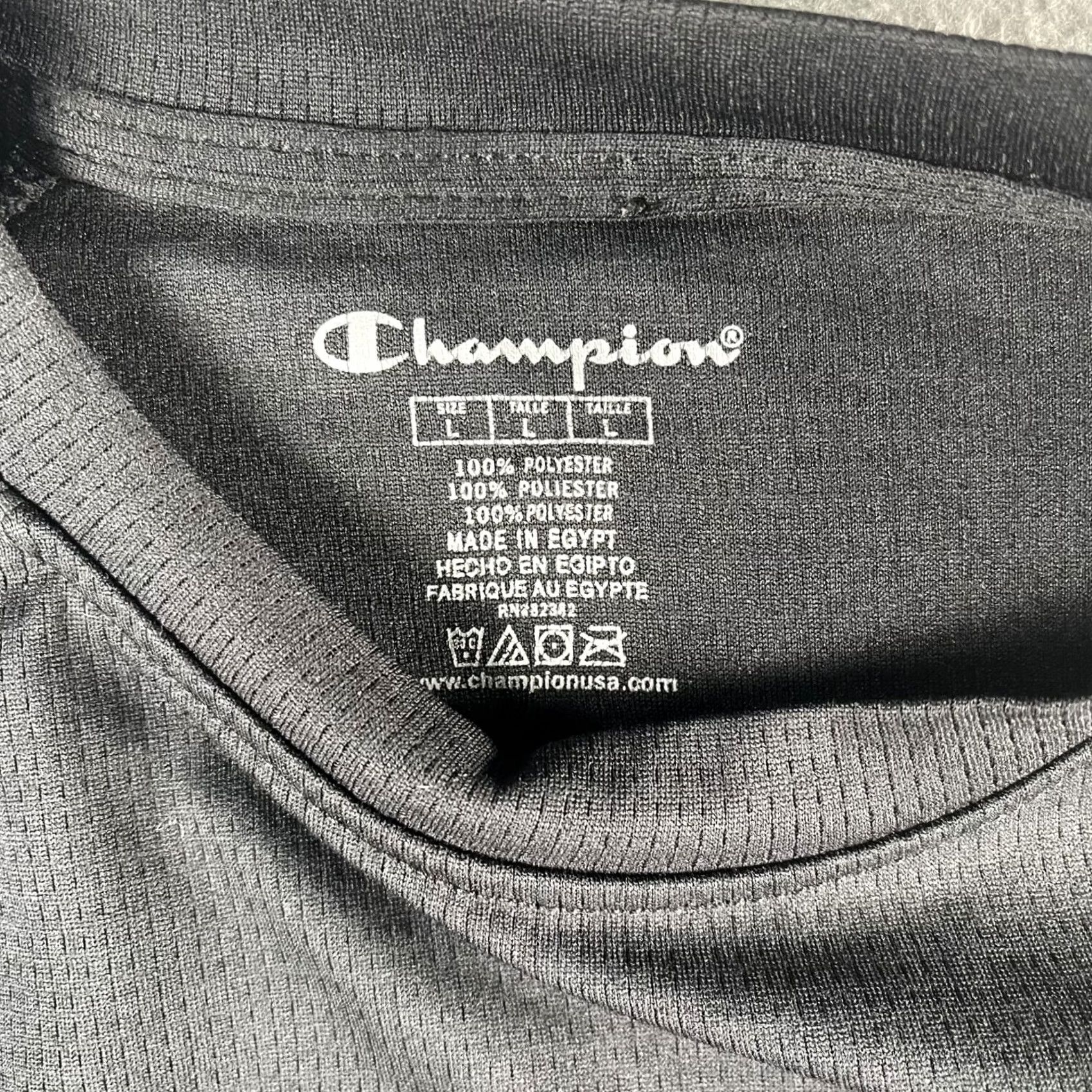 Champion Champion Pullover Long Sleeve T Shirt Mens Large Black Lightweight Workout EPOC Size US L / EU 52-54 / 3 - 4 Thumbnail