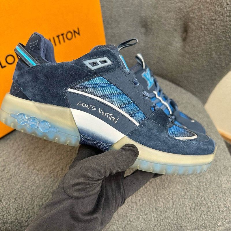 Louis Vuitton Louis Vuitton Blue Low-Top Athletic Sneakers for Men -2508 Size US 8 / EU 41 - 6 Thumbnail