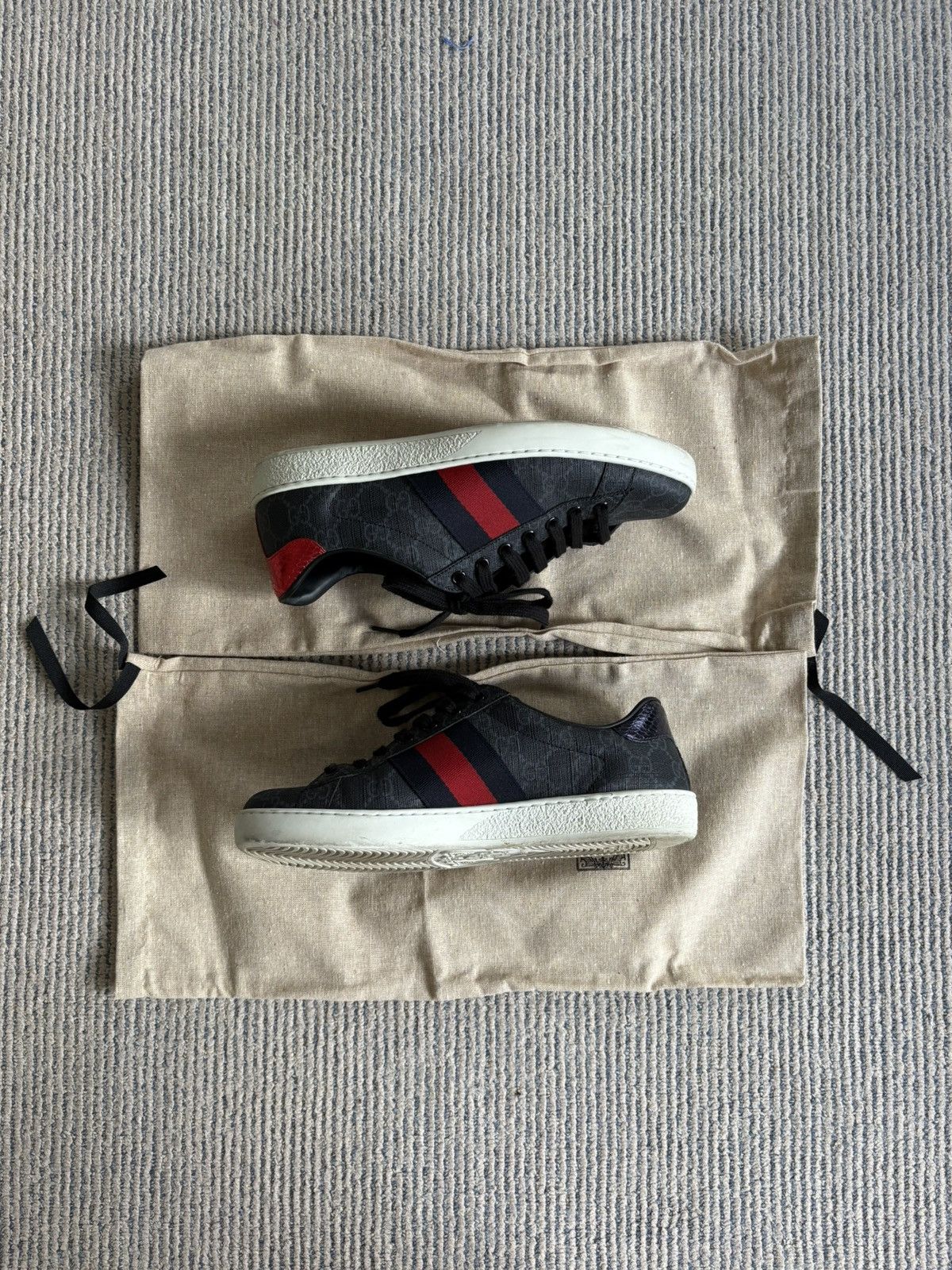 Gucci Black Ace Sneakers Size US 6 / EU 39 - 1 Thumbnail