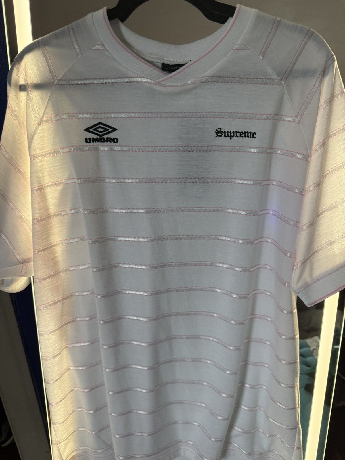 Supreme × Umbro Supreme®/Umbro® Stripe Soccer Jersey | Grailed