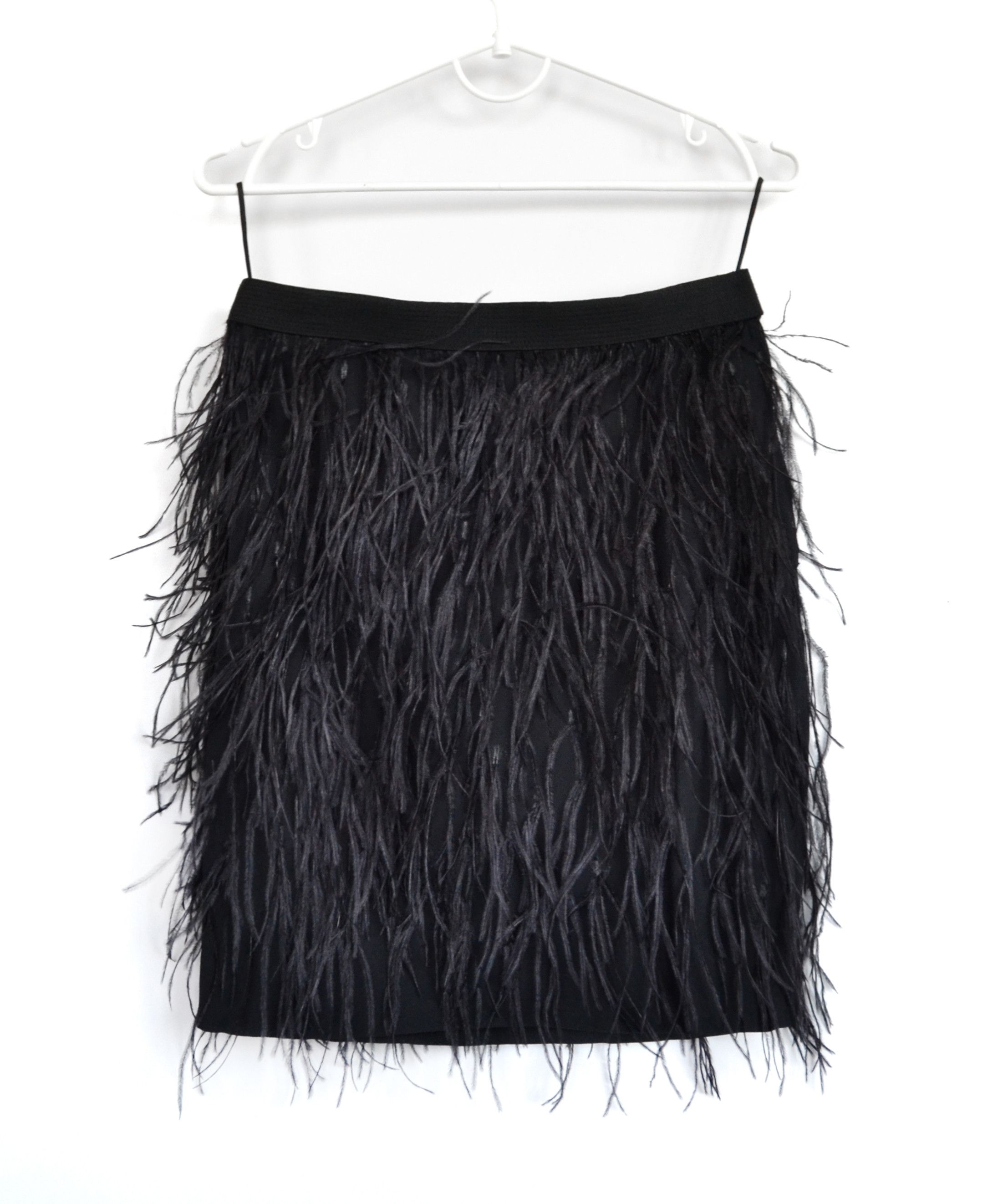 Versace Gianni Versace Skirt Feather Vintage 90s Black Runway Size 27" / US 4 / IT 40 - 2 Thumbnail