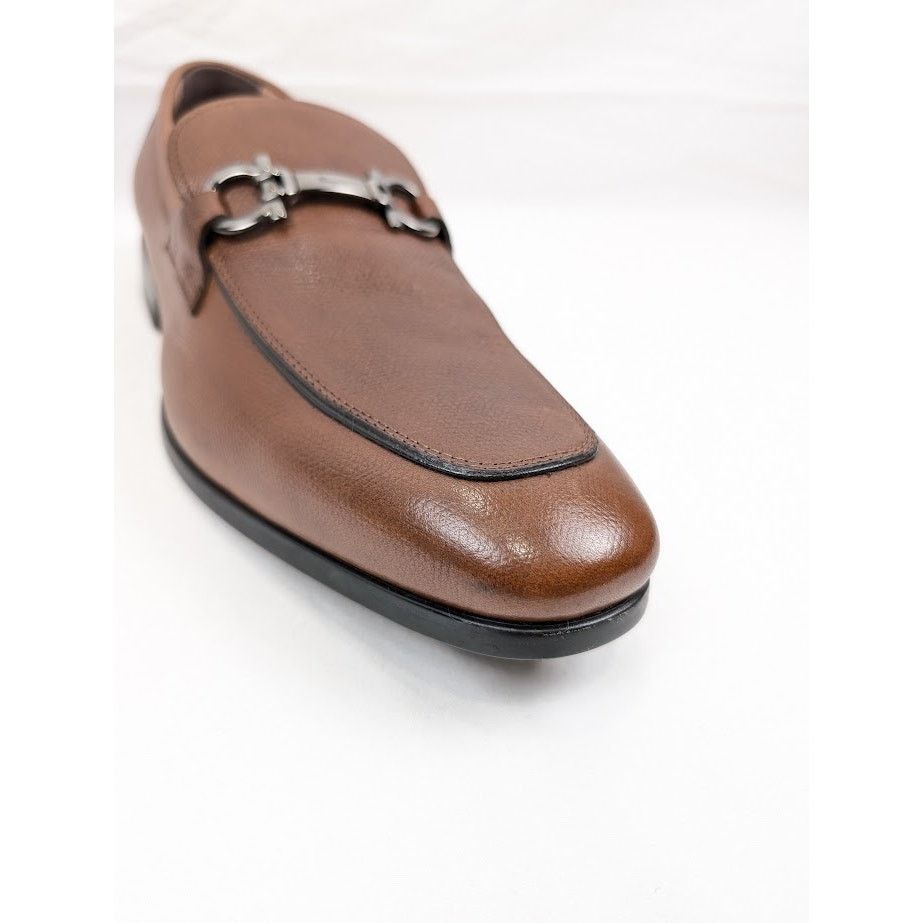 Salvatore Ferragamo o1rshd1 Radica Pebble Calf Loafers in Brown Size US 11 / EU 44 - 5 Thumbnail
