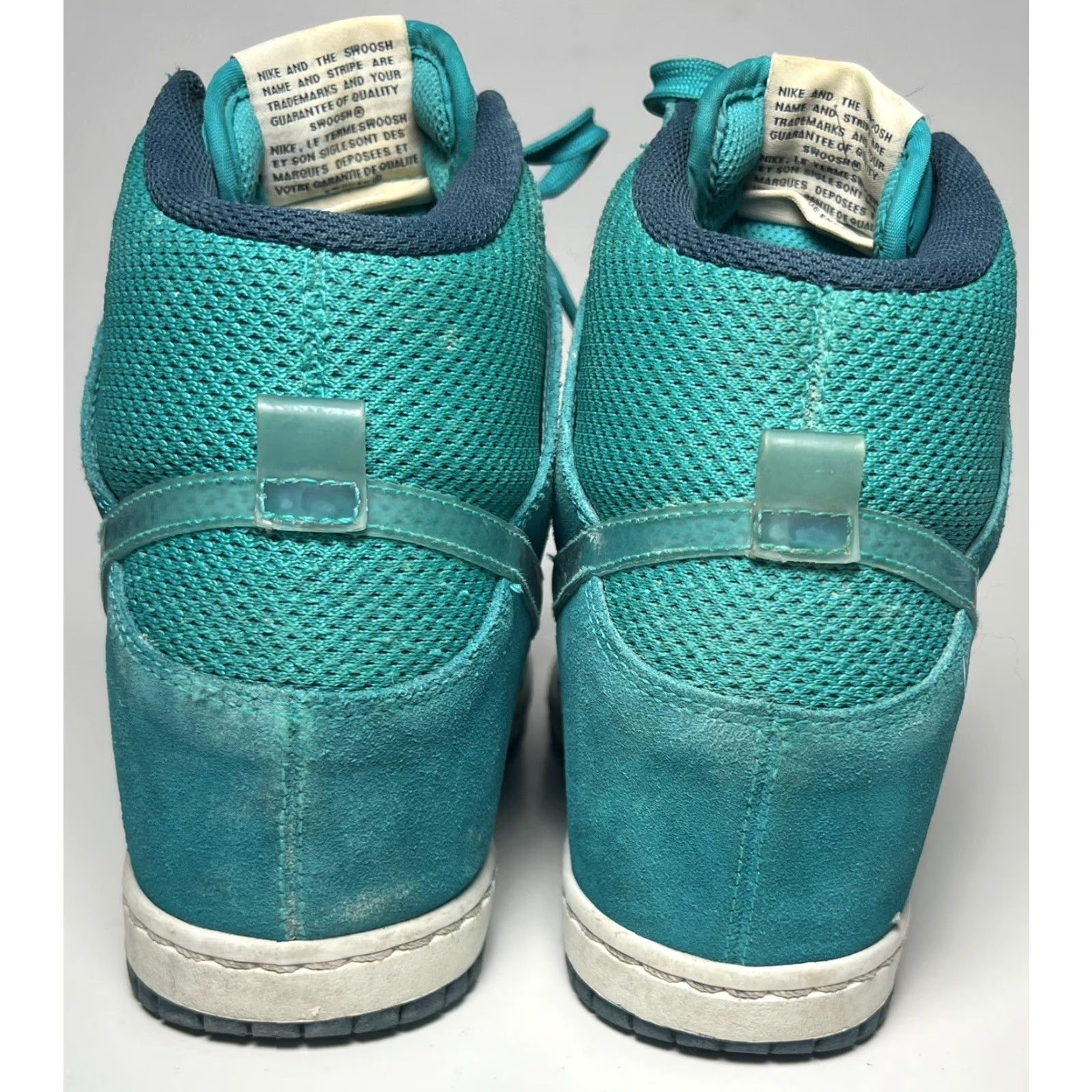 Nike VINTAGE Nike Dunk Sky Hi Turquoise Turbo Green 644877-300 Wedge 9 Womens Leather Sneaker Turquoise Sky Hi Nike Dunk 90s? Size US 7 / IT 37 - 6 Thumbnail
