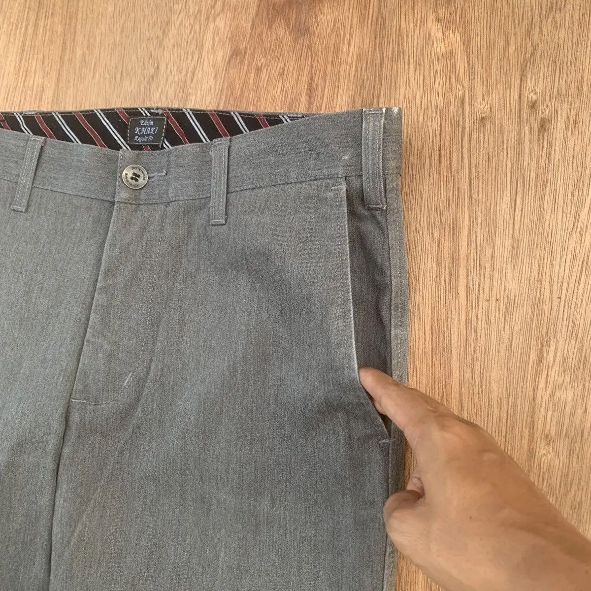 Edwin ⚡️ FLASH SALE ⚡️EDWIN KHAKI REGULAR FIT TROUSERS BLANK PANTS Size US 30 / EU 46 - 4 Thumbnail